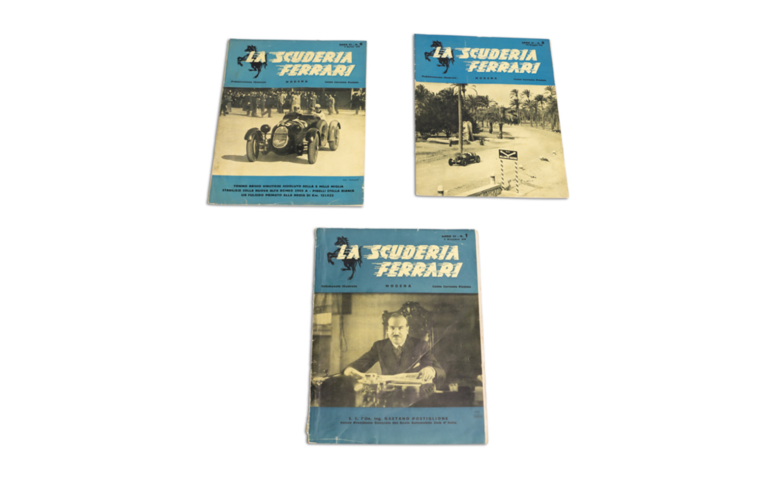 La Scuderia Ferrari, Issues No. 1, 6, and 8, 1936