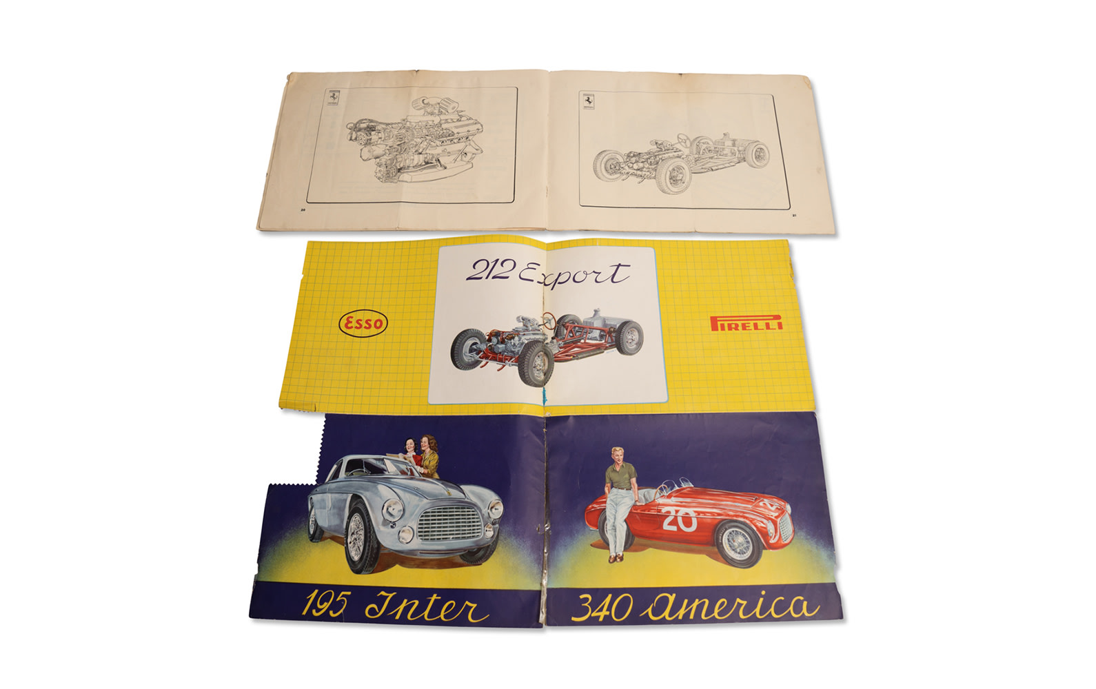 Ferrari Tipo 166/195/212/340 Instruction Manual and 30 Anni di Esperienze Brochure