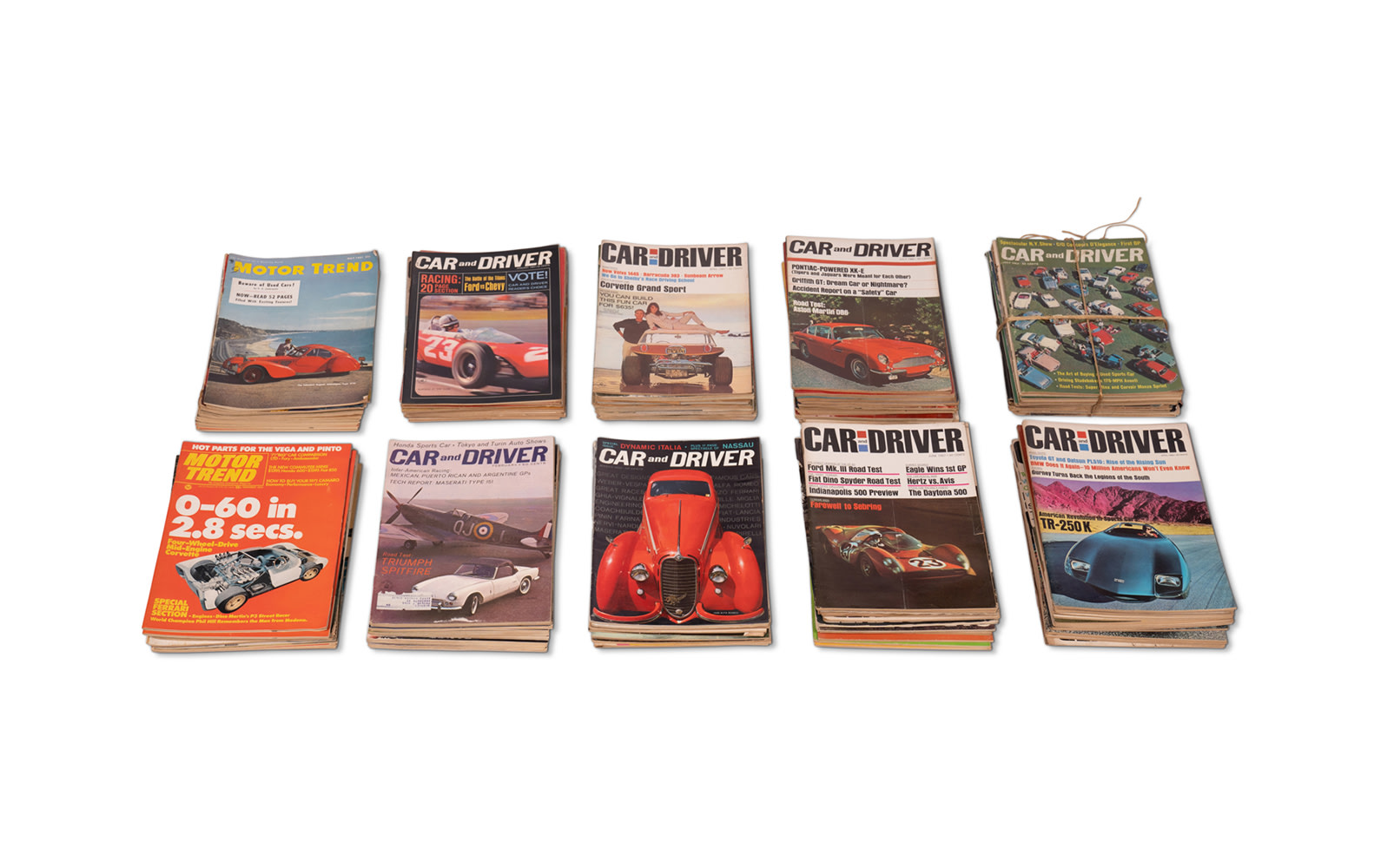 Assorted Motor Trend and Car & Driver Magazines