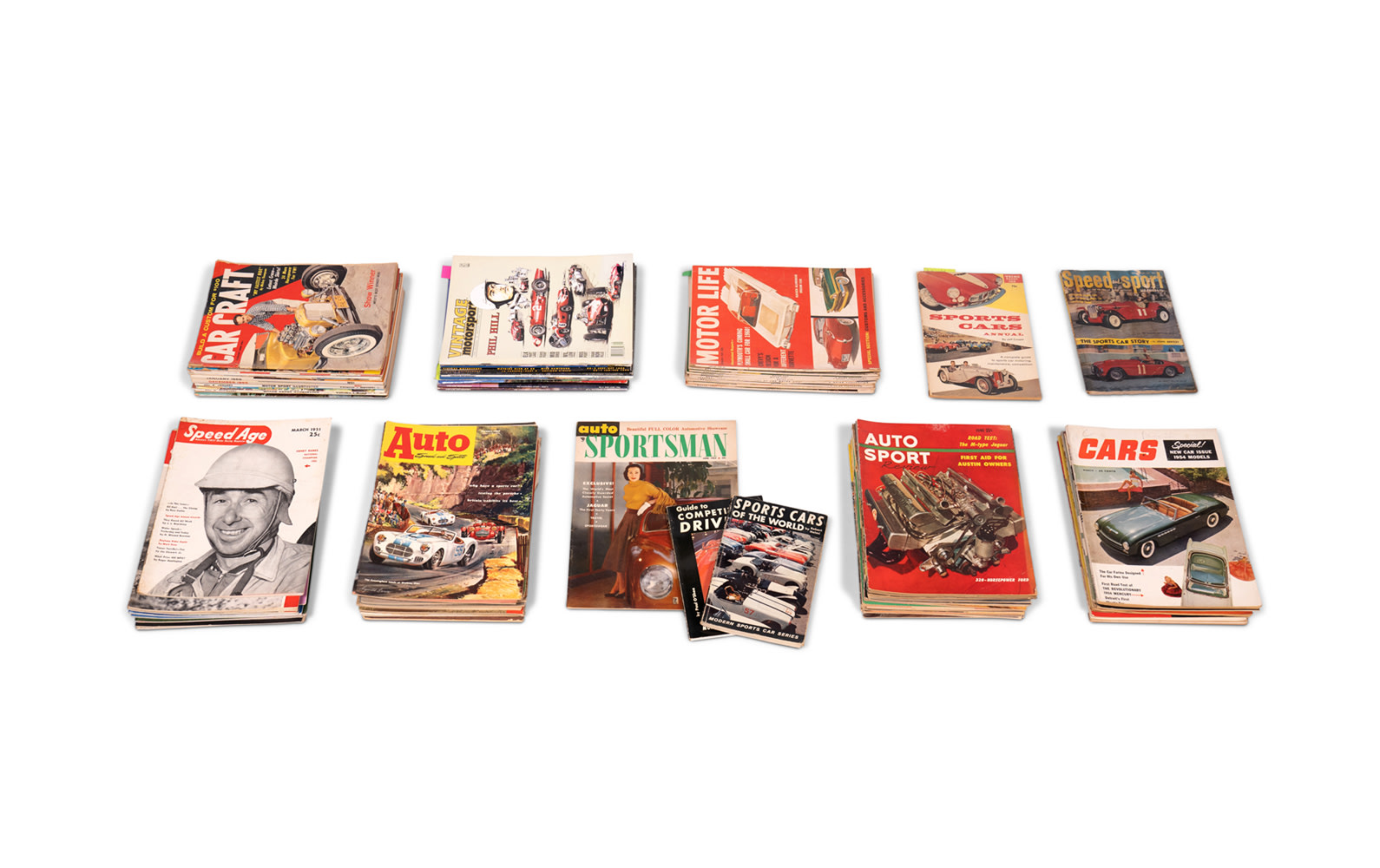 Assorted Sports and Custom Car Magazines, c. 1950s and 1960s