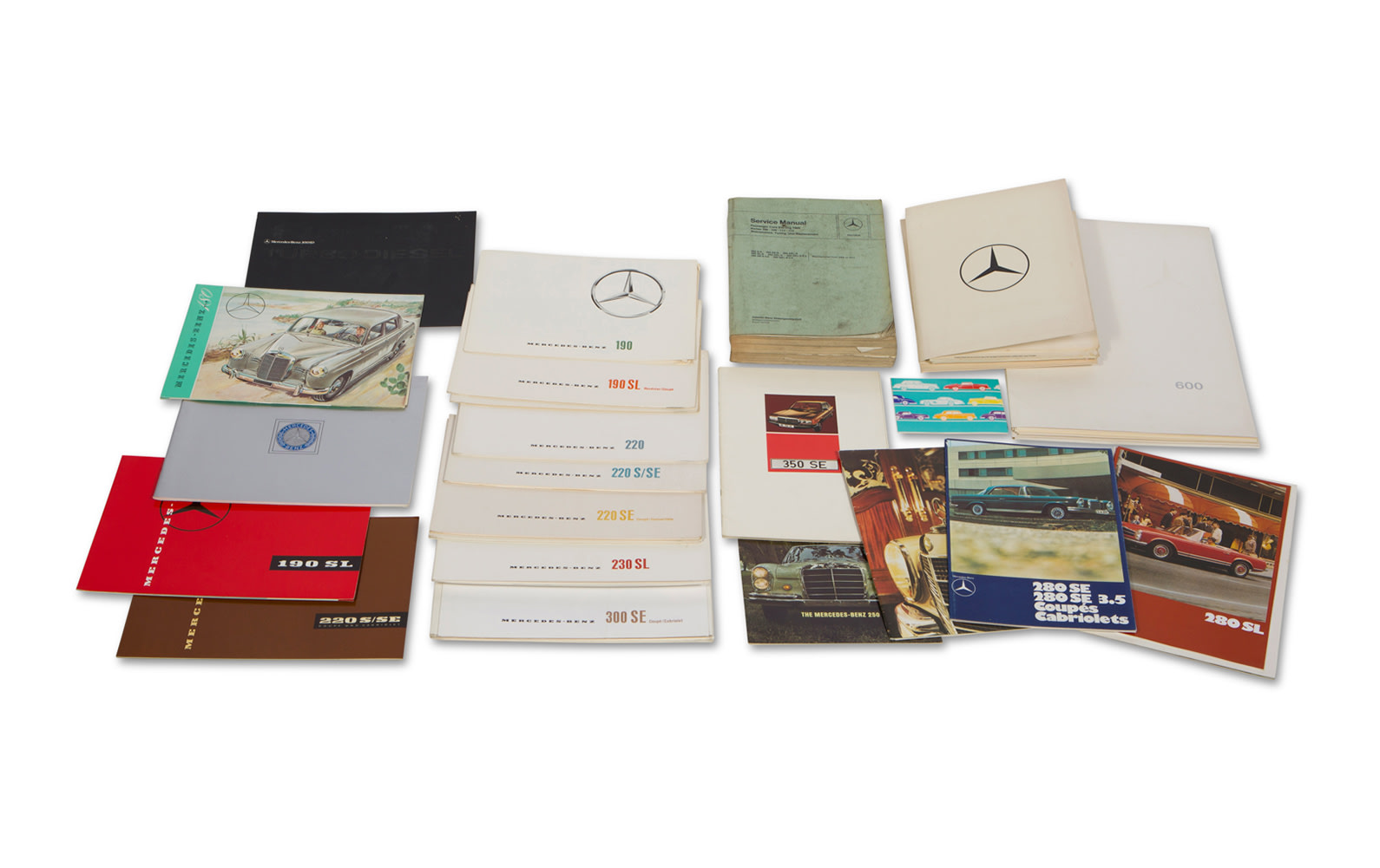 Assorted Mercedes-Benz Brochures and Press Kits, Postwar