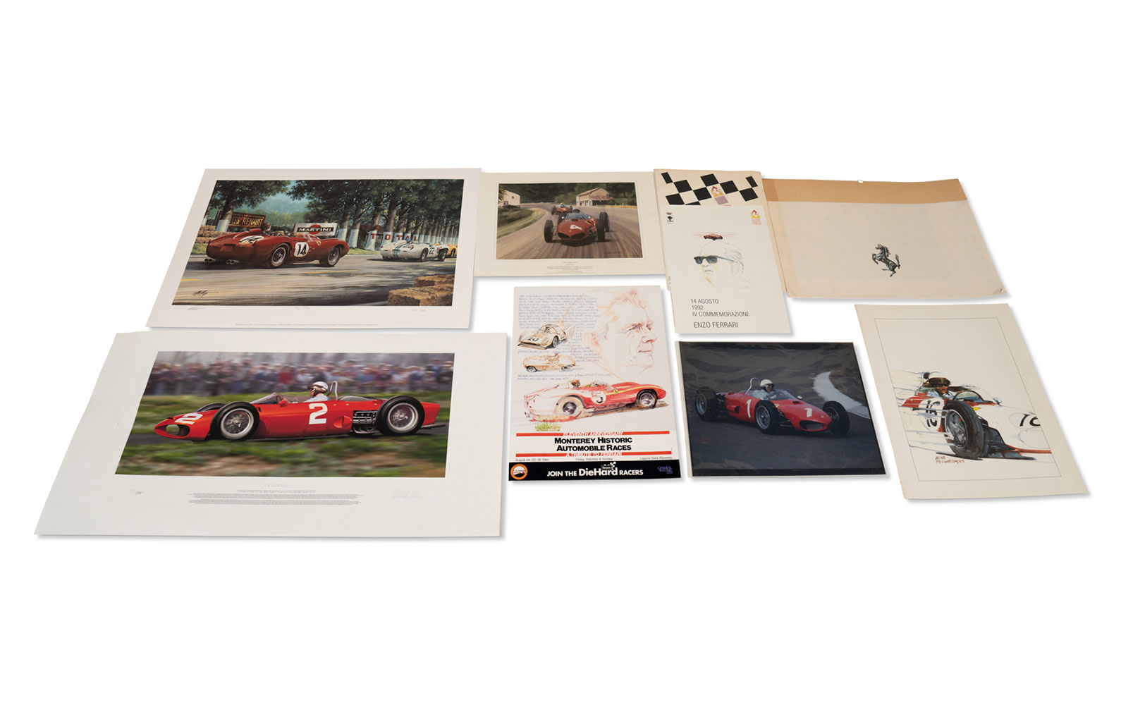 Assorted Ferrari Artwork and Decor, Unframed