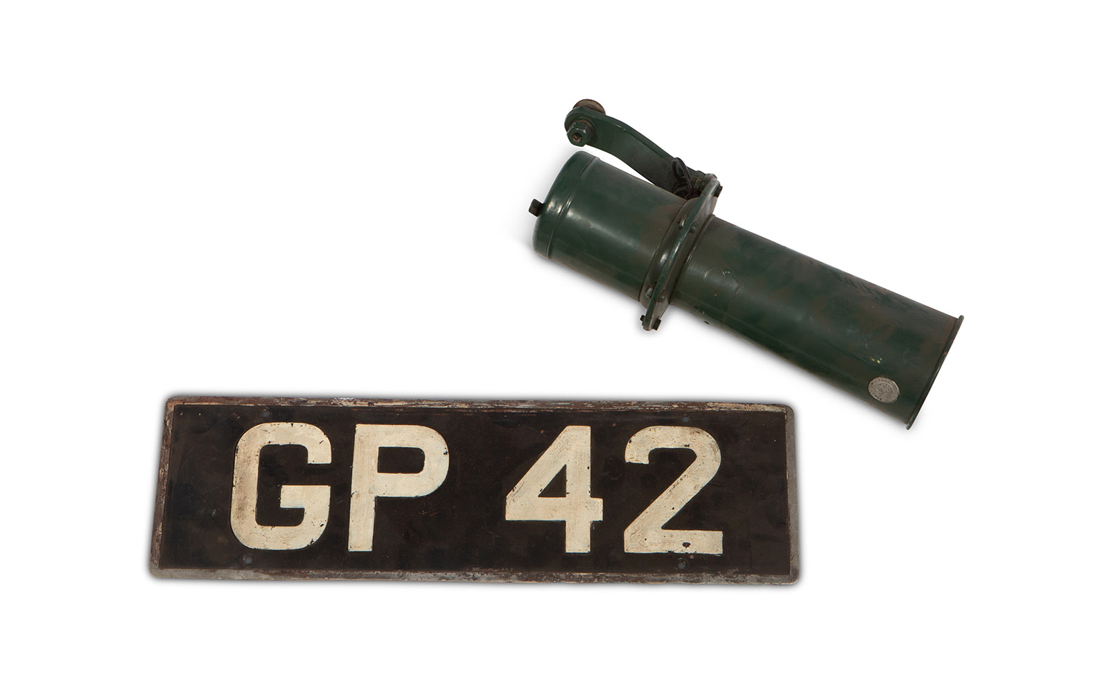 English Registration Plate (GP 42) and Lucas Horn