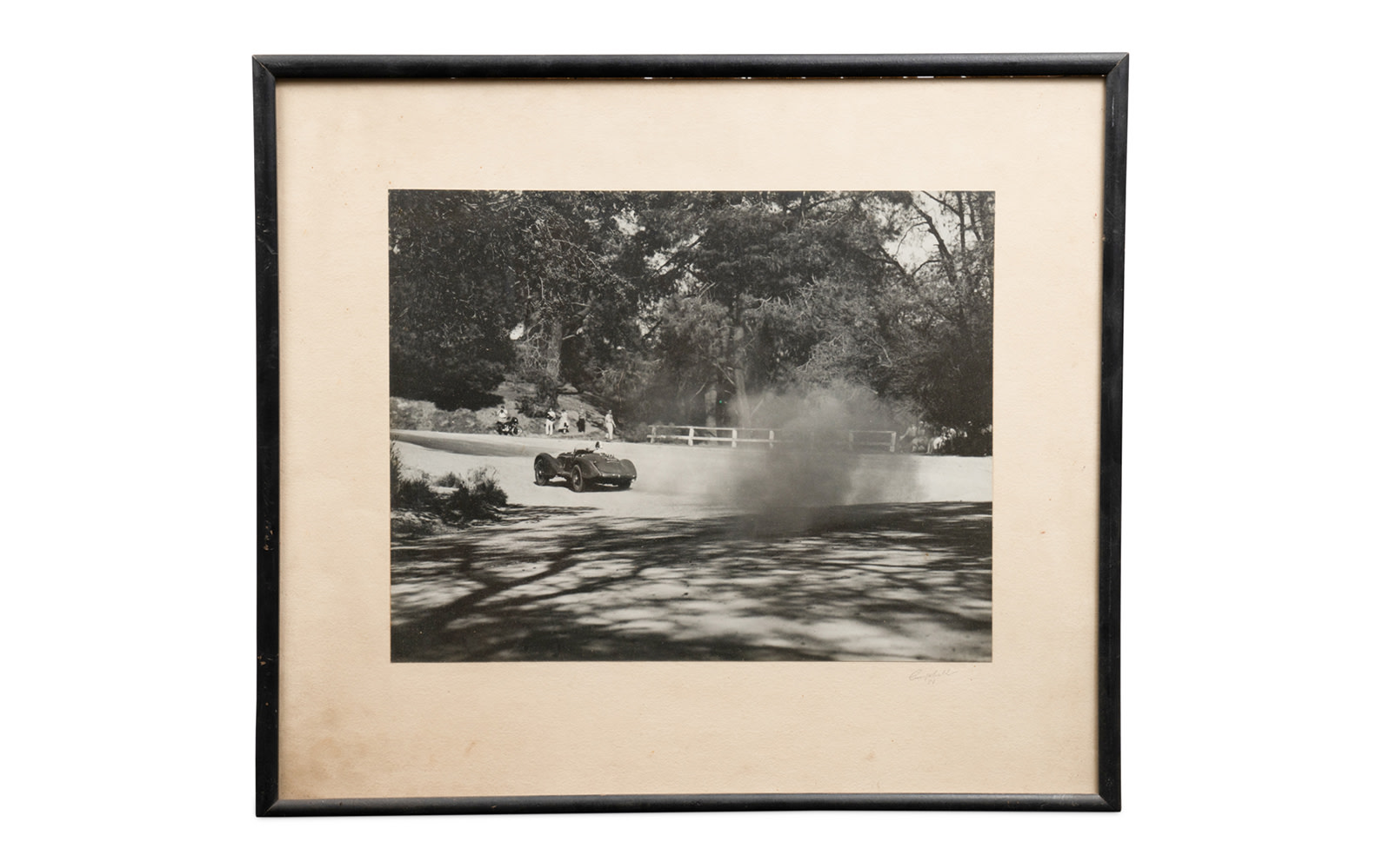 Photograph of Phil Hill Driving His Alfa Romeo 8C 2900B Mille Miglia at Pebble Beach, Framed