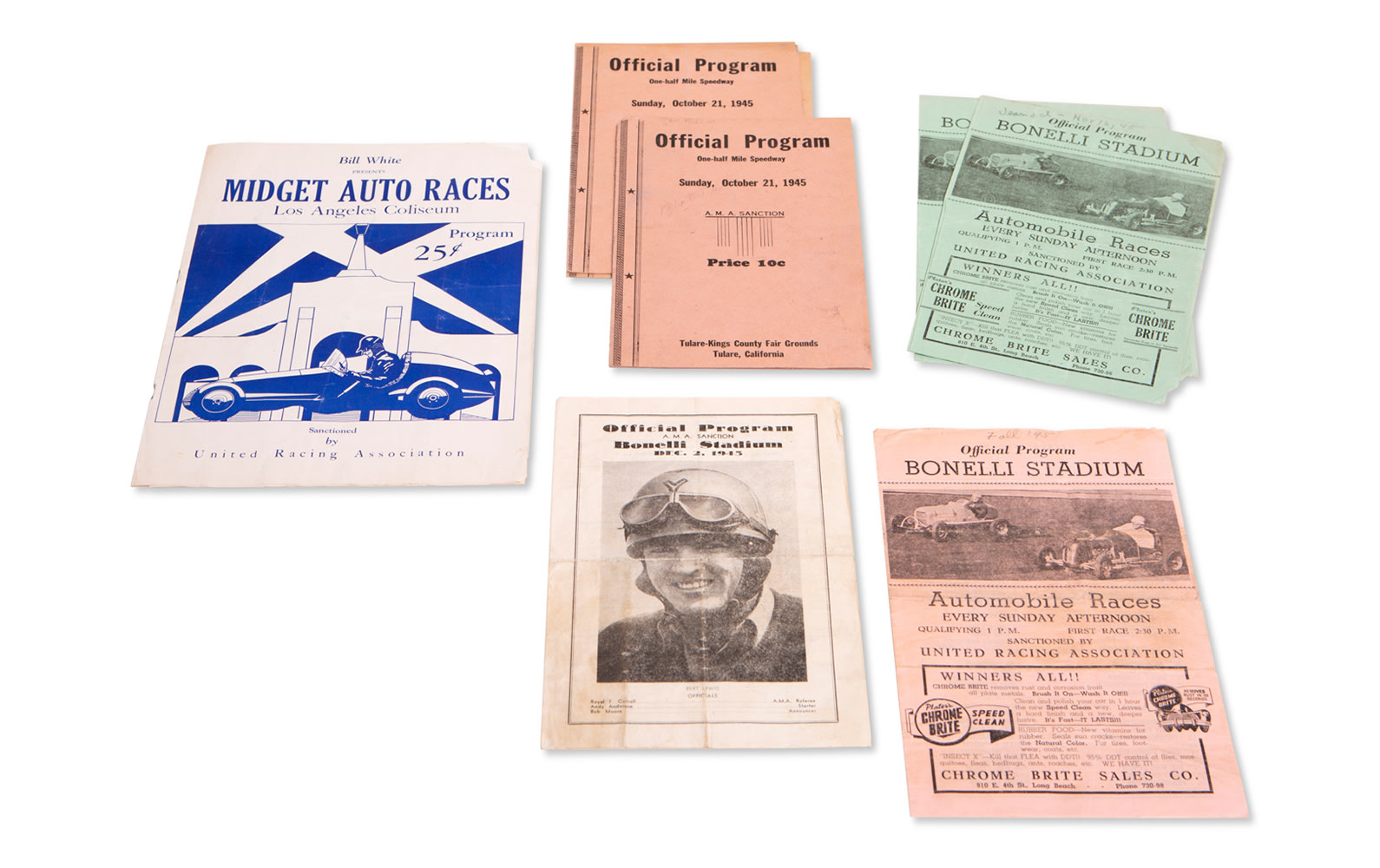 1945 Midget Racing Programs