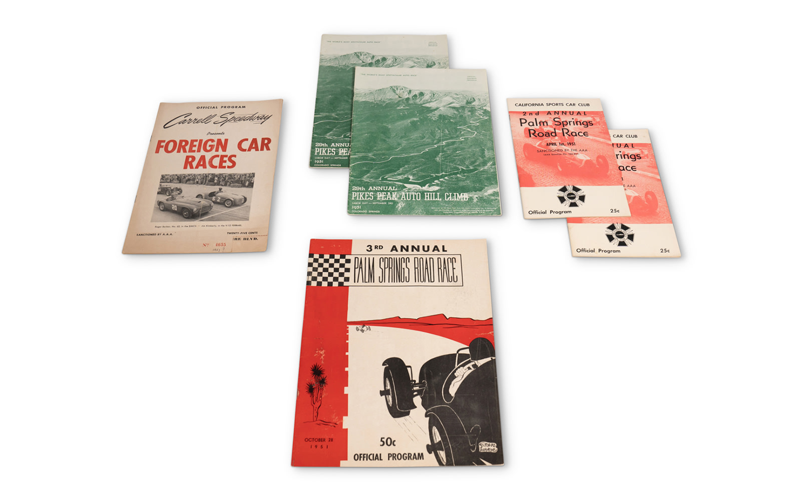 Assorted 1951 American Race Programs