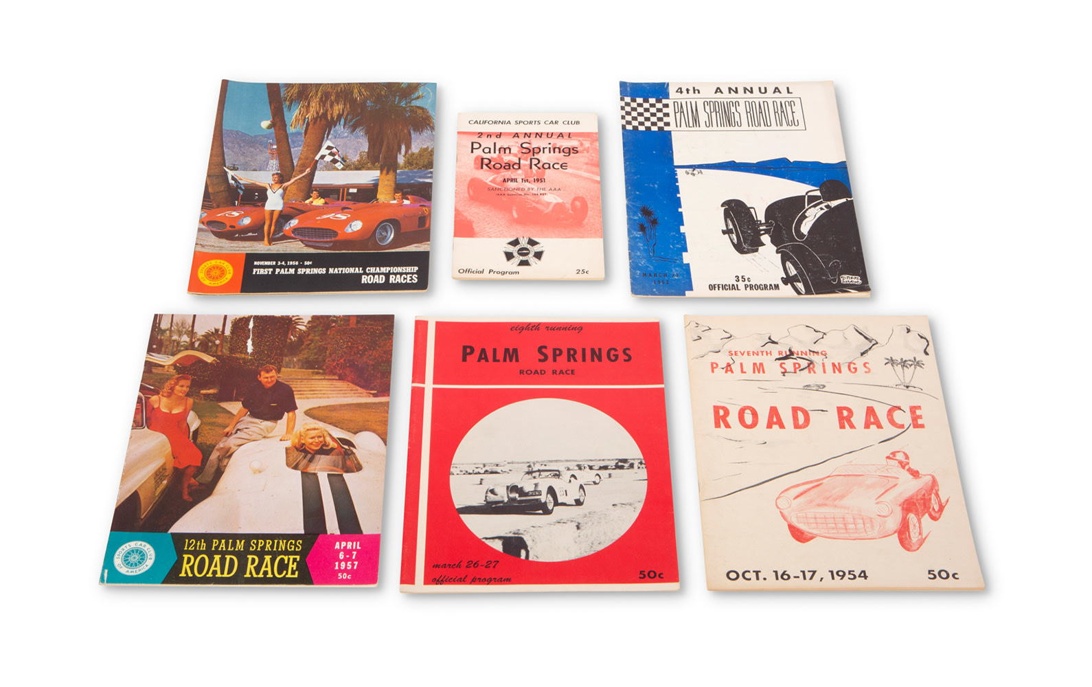 Assorted Palm Springs Road Races Official Programs