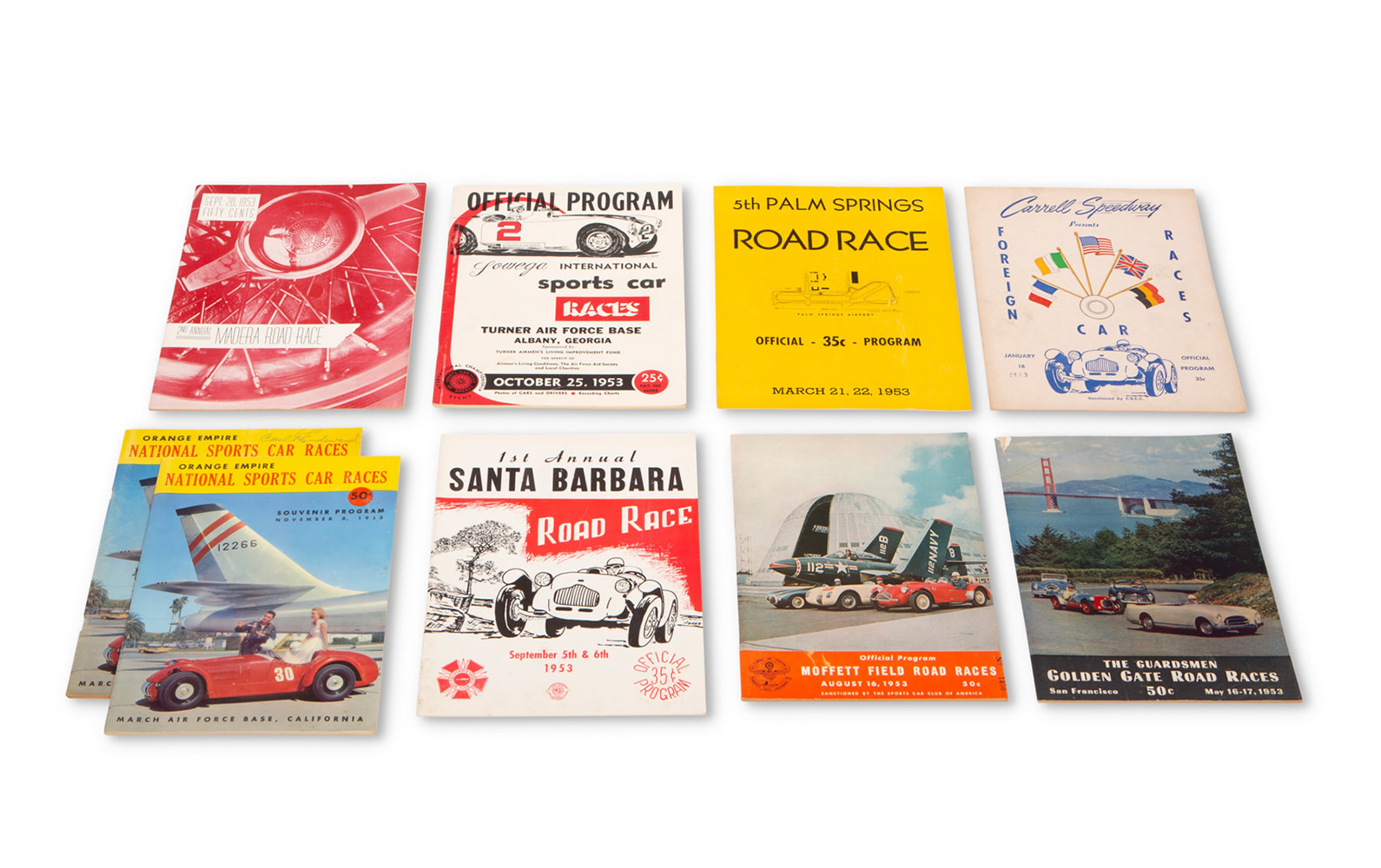 Assorted 1953 American Race Programs