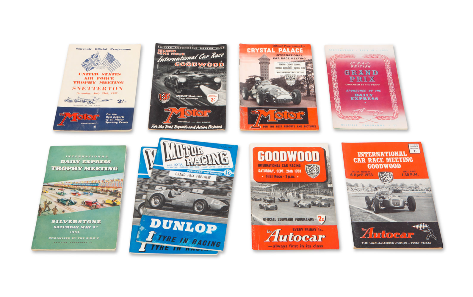 Assorted 1953 British Race Programs