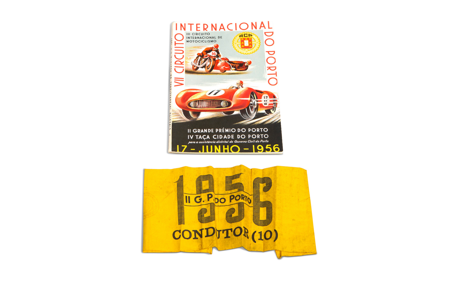 1956 Grand Prix of Porto Official Race Program and Driver Armband