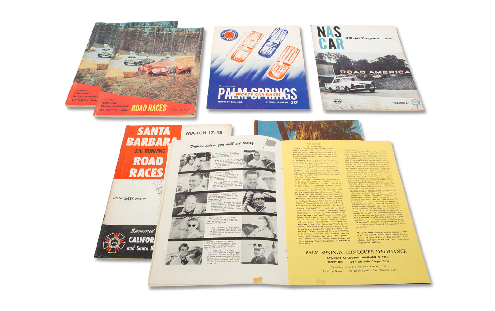 Assorted 1956 American Race Programs
