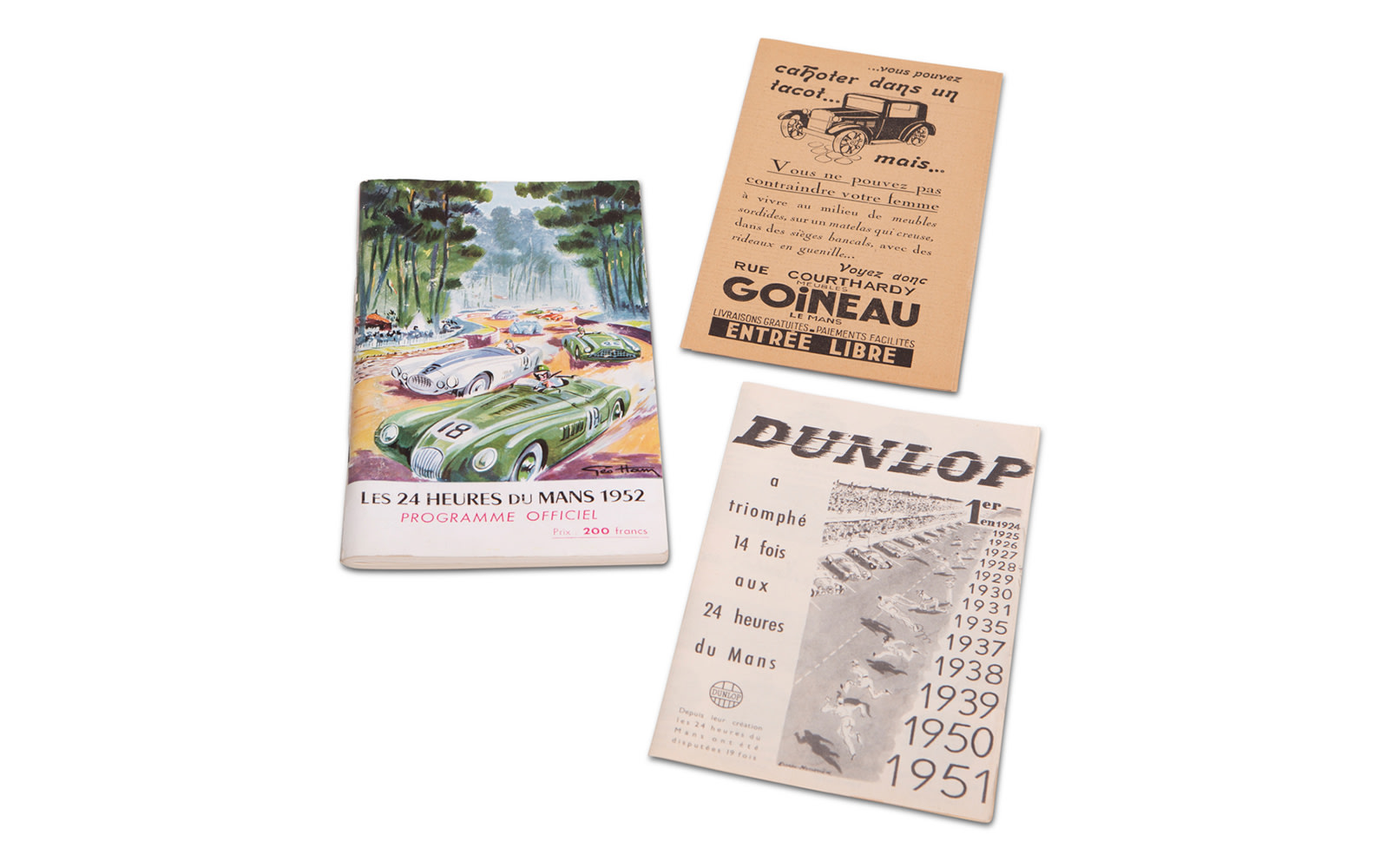 1952 24 Hours of Le Mans Official Program
