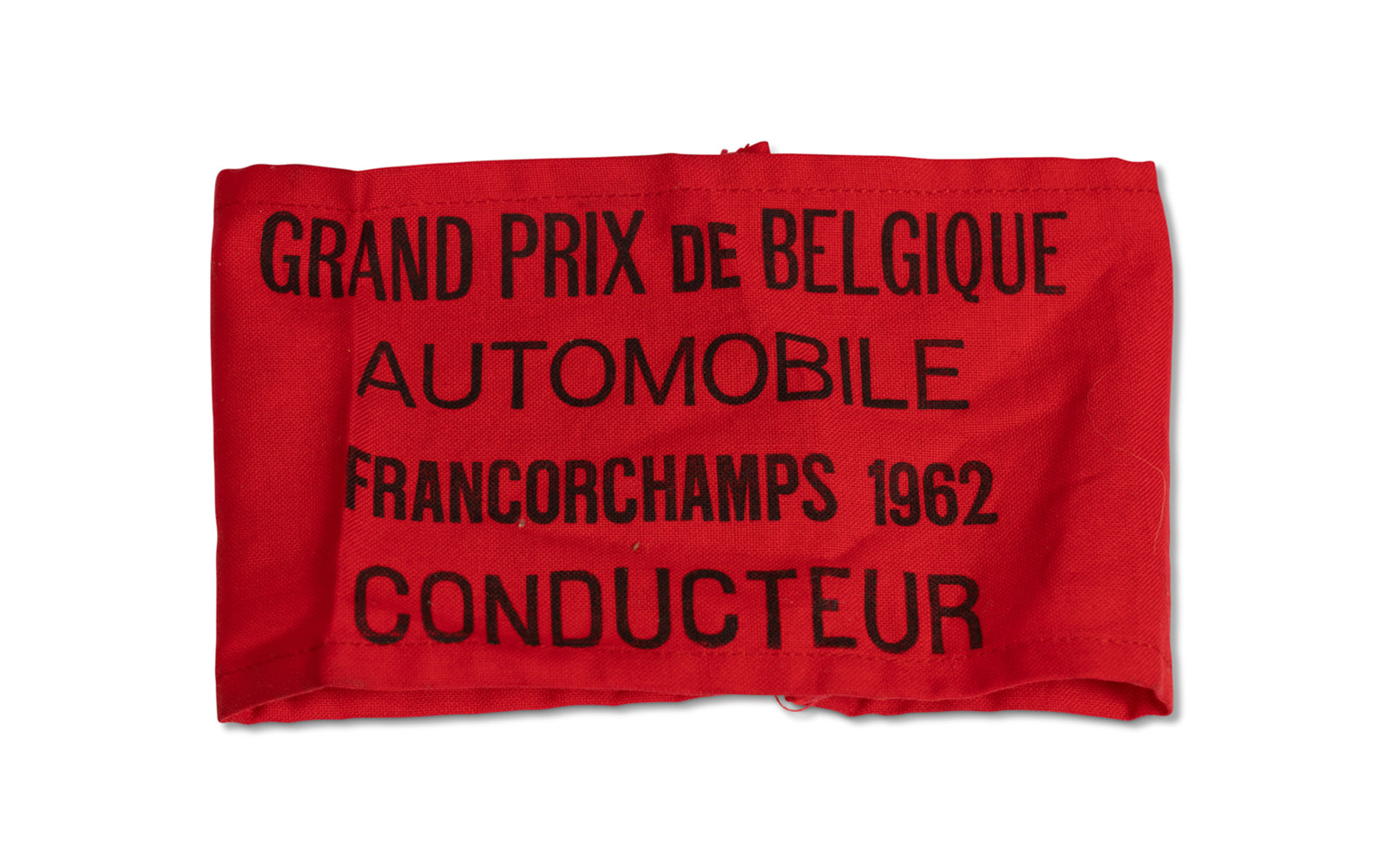 1962 Grand Prix of Belgium Driver Armband