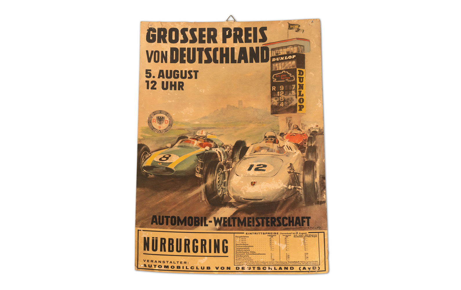 1962 German Grand Prix Official Poster