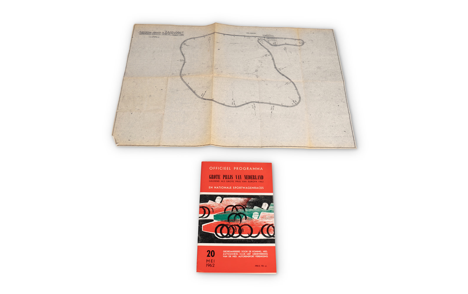 1962 Dutch Grand Prix Official Race Program and Zandvoort Circuit Map