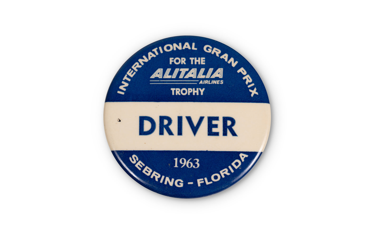 1963 12 Hours of Sebring Driver Pin