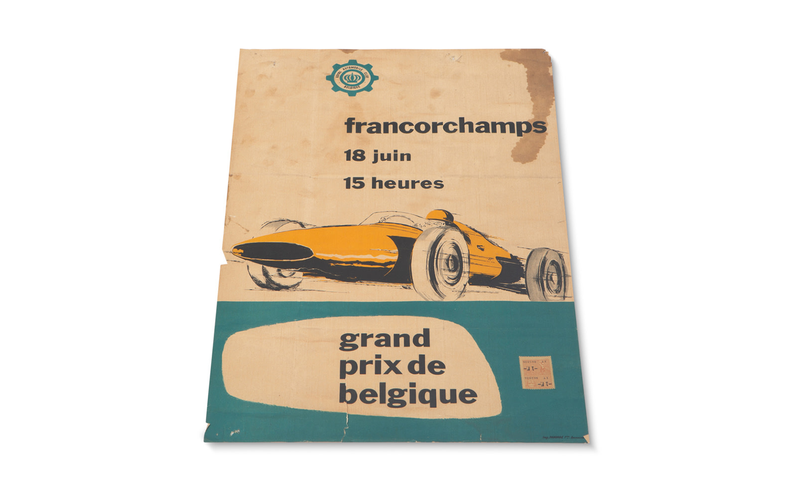 1961 Grand Prix of Belgium Official Race Poster