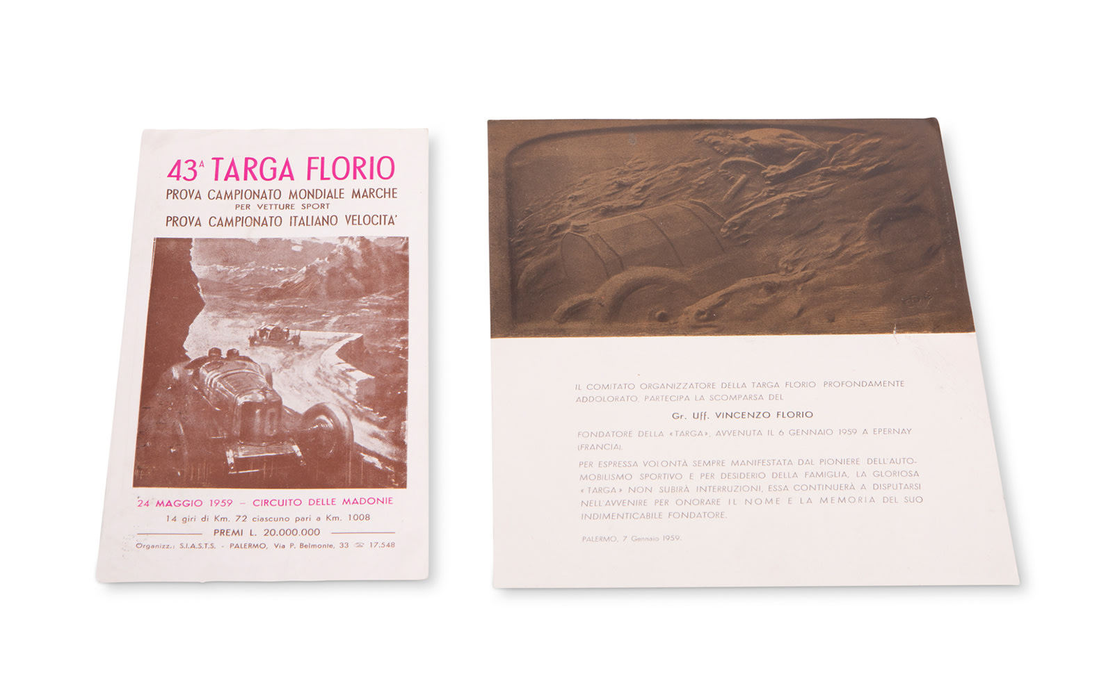 1959 Targa Florio Promotional Materials 