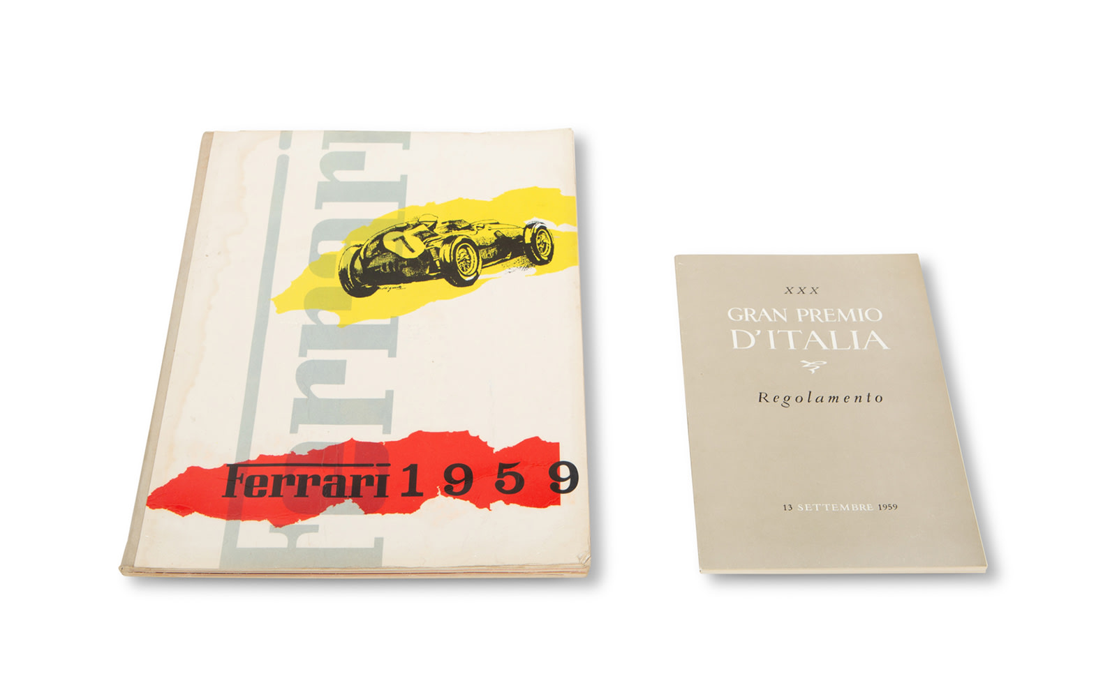 1959 Ferrari Yearbook and Italian Grand Prix Regulation Book