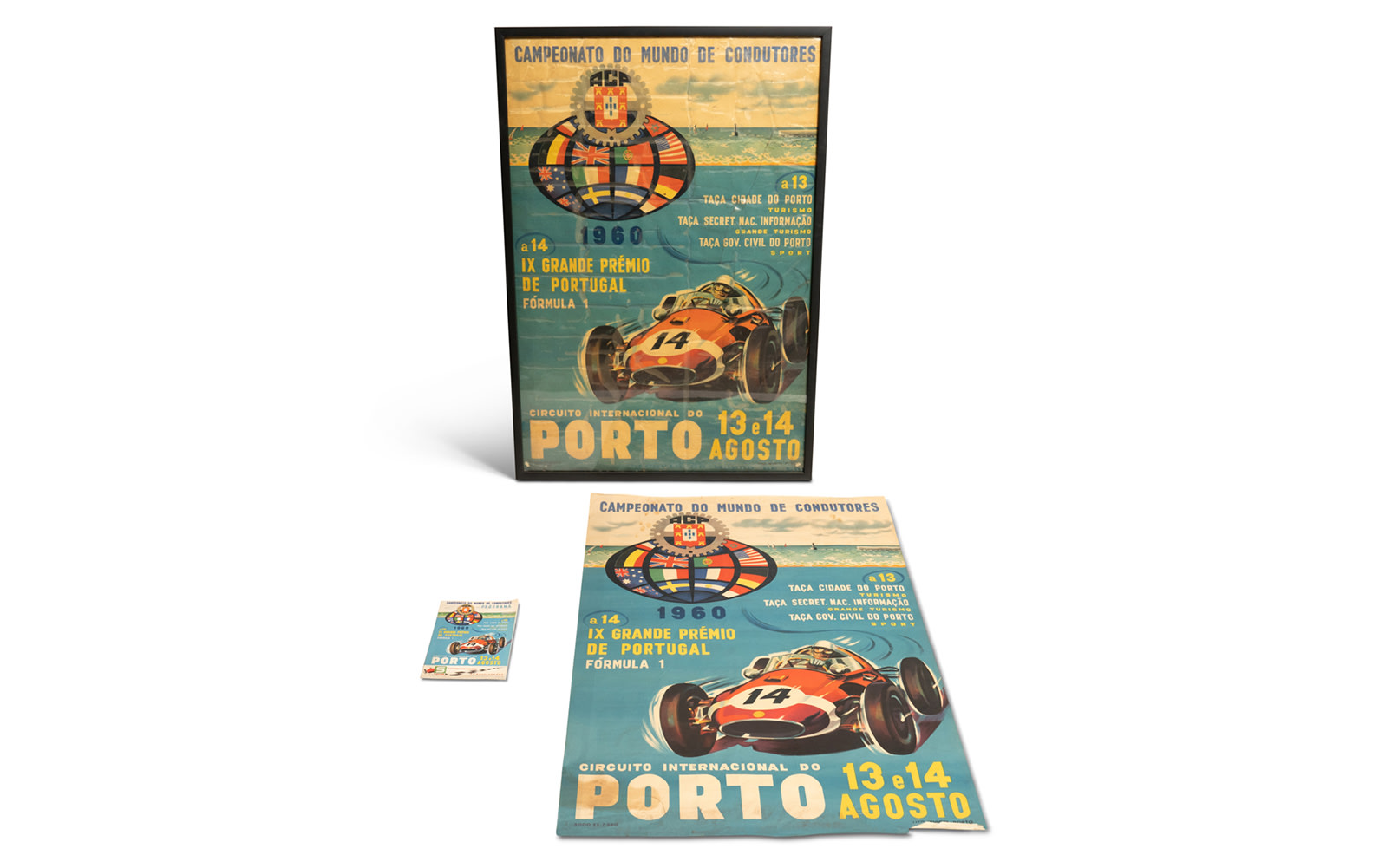 1960 Grand Premio de Portugal Official Race Program and Posters, Framed and Unframed