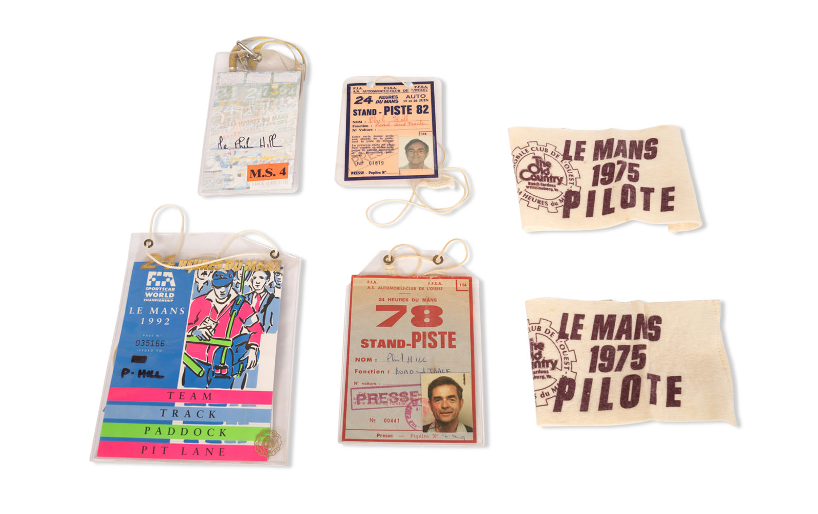 1975 24 Hours of Le Mans Driver Armbands and Assorted Credentials