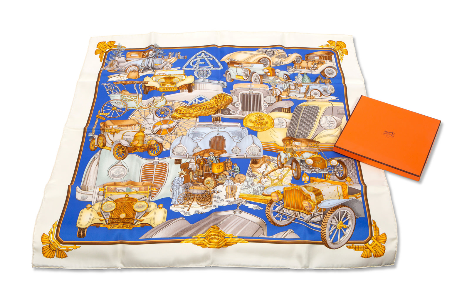 Assorted Silk Scarves by Hermès and Salvatore Ferragamo