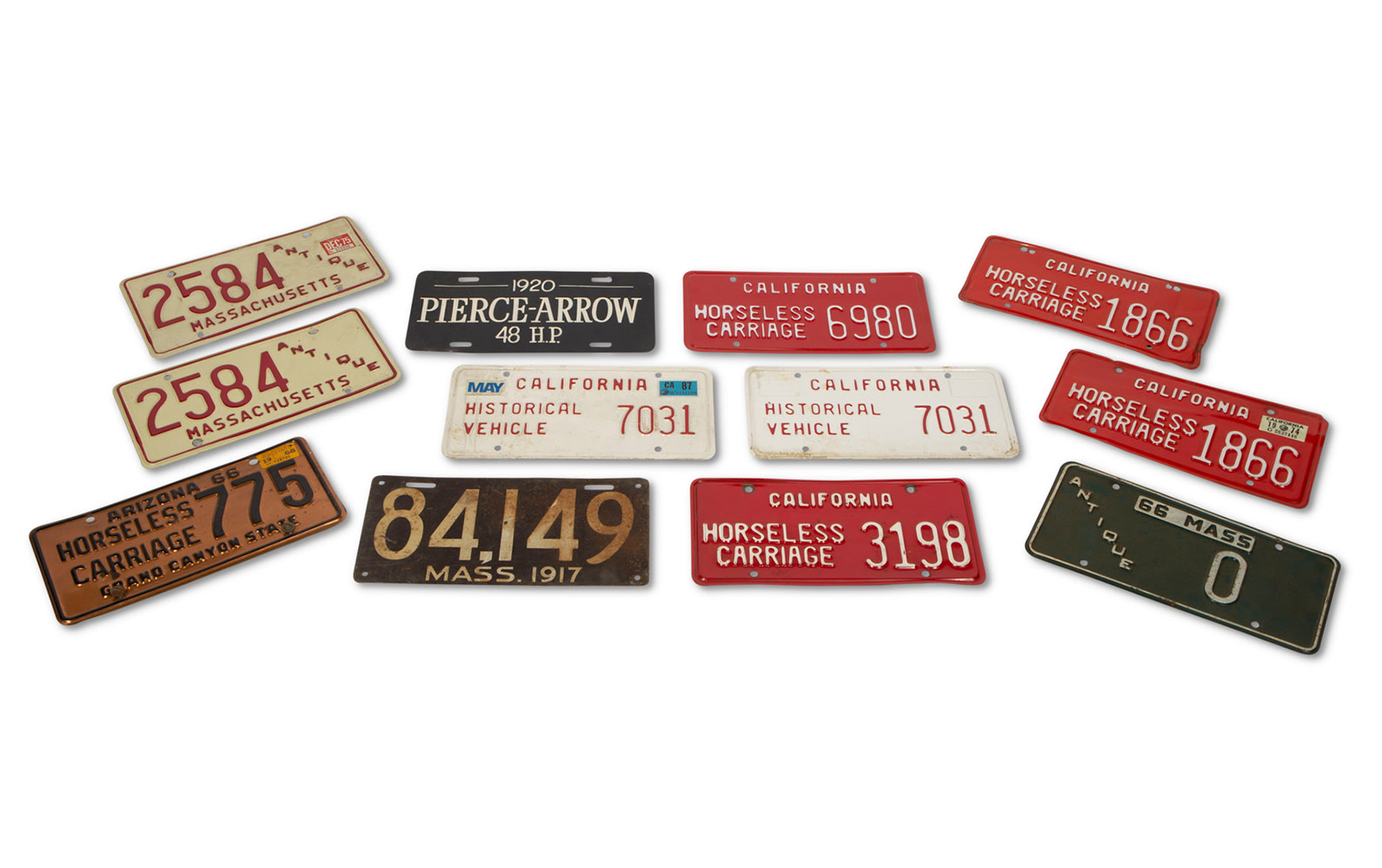 Various Historic and Antique-Series License Plates