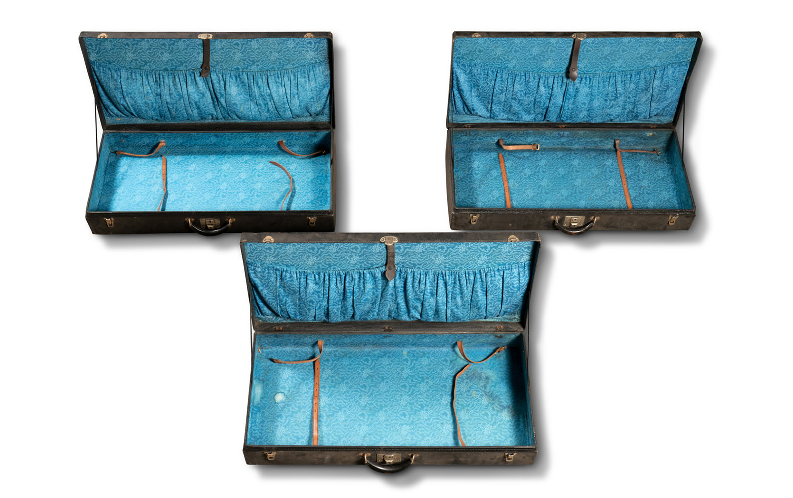 Three Long-Grain Motoring Luggage Cases