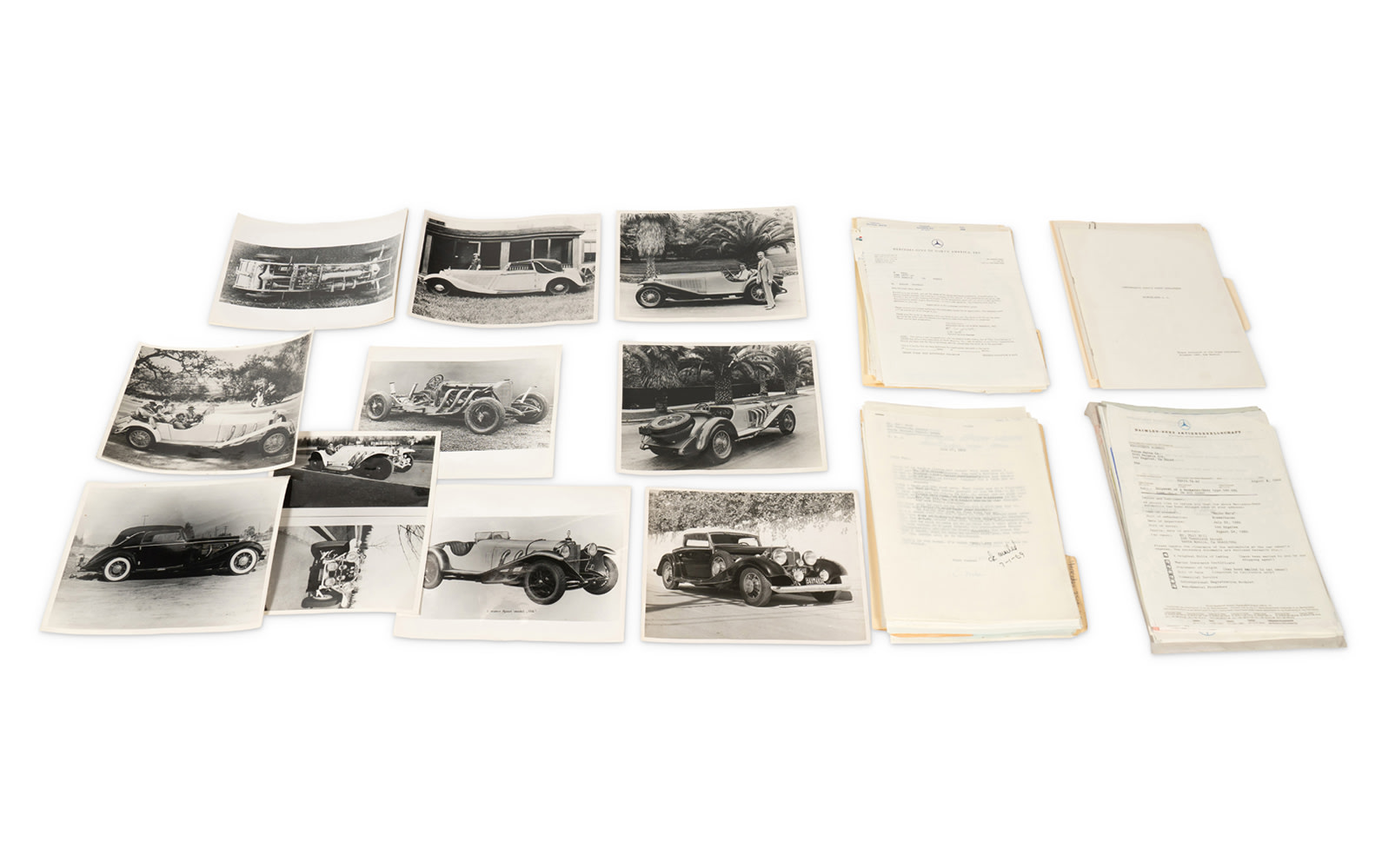Assorted Photographs, Paperwork, and Files Pertaining to Mercedes-Benz