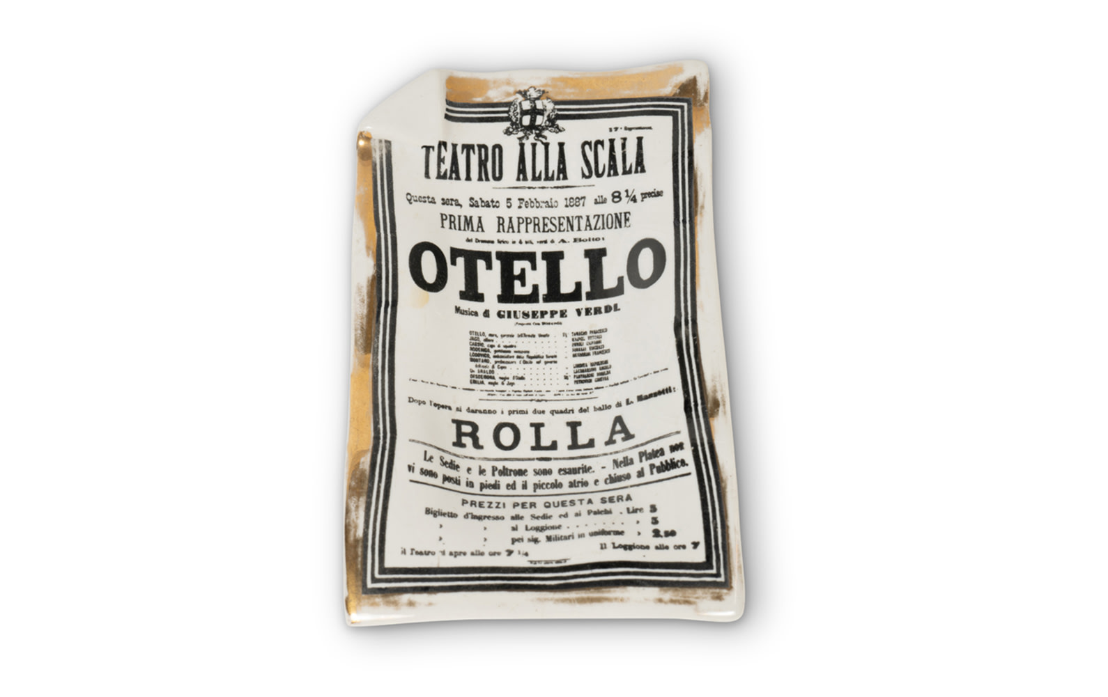 Decorative Tray Styled After the Poster for Giuseppe Verdi's Opera Otello 