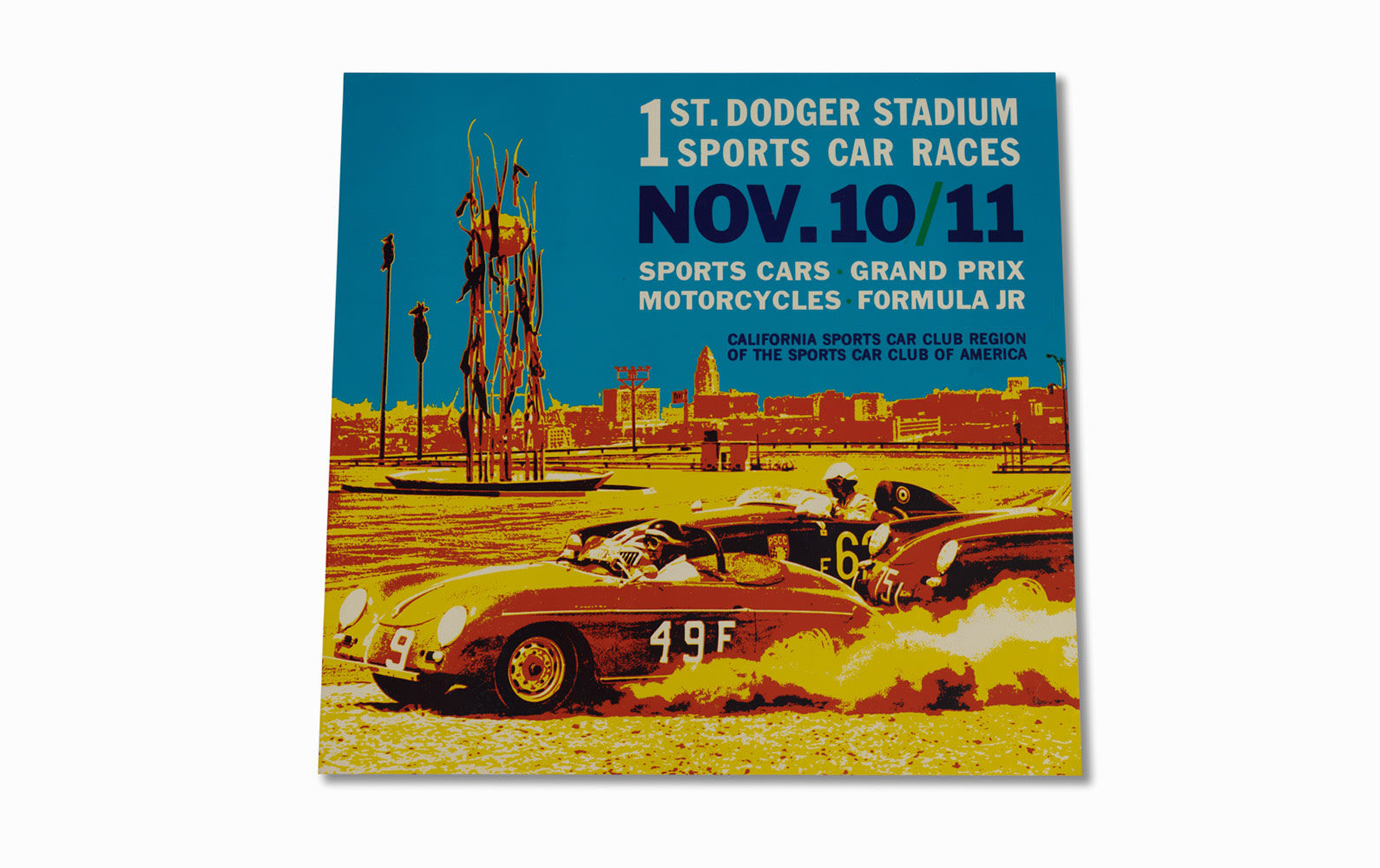 1st Dodger Stadium Sports Car Races Poster, 1962