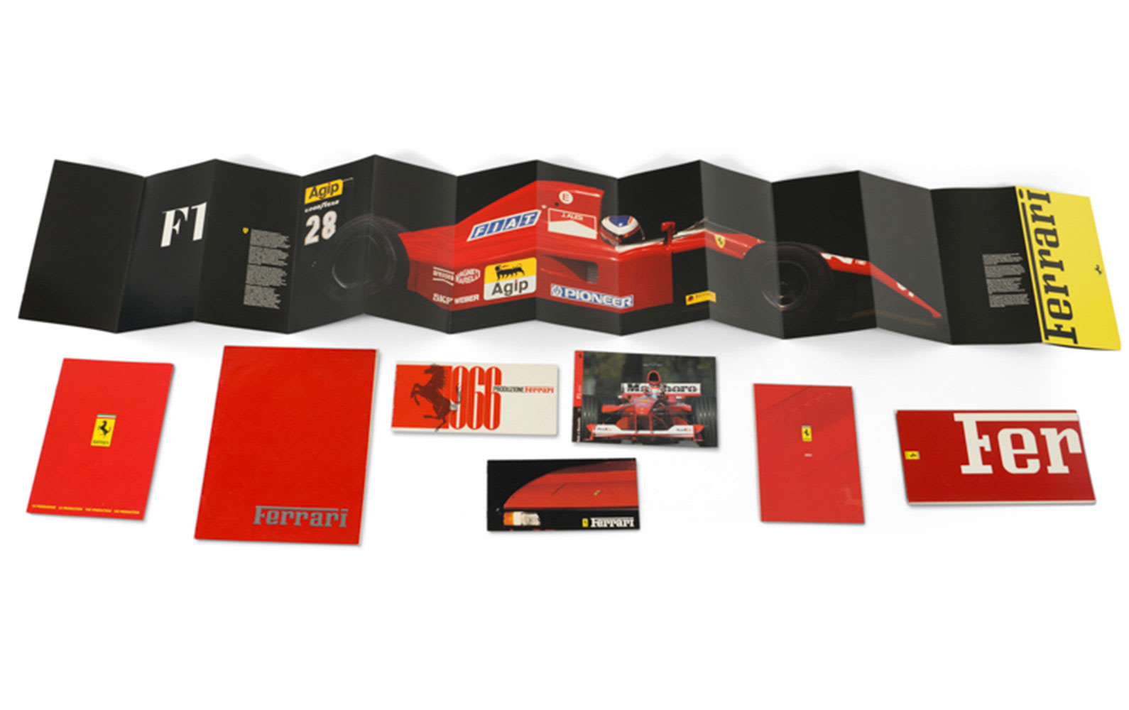 Assorted Ferrari Brochures, Including 1966 Product Line Brochure