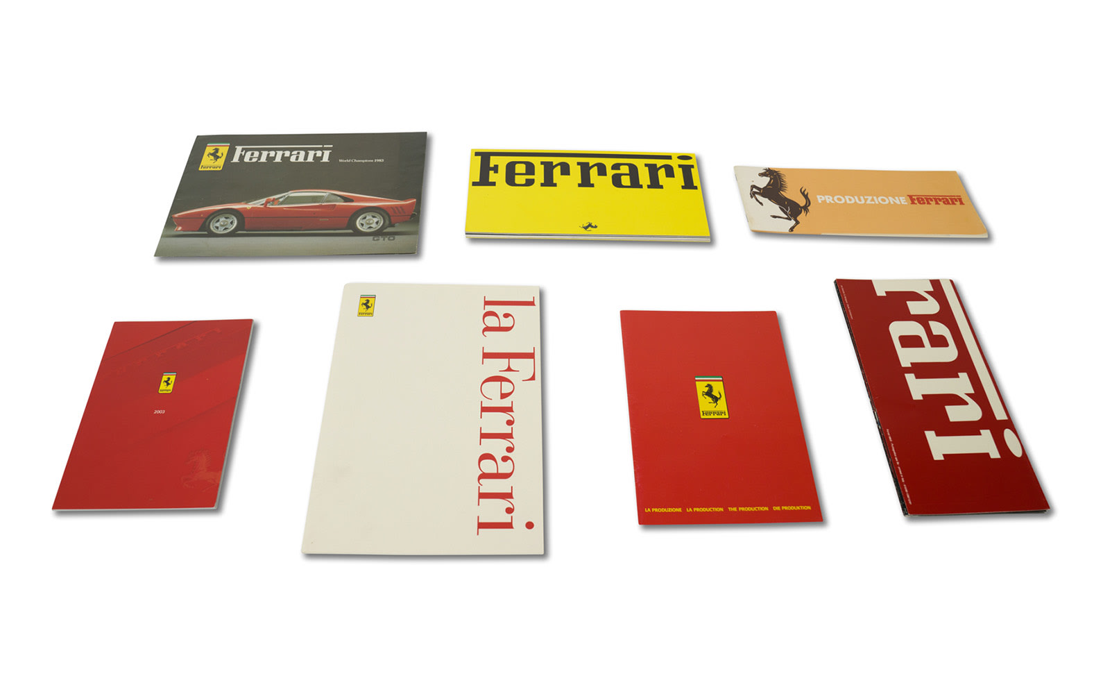 Assorted Ferrari Product Line Brochures