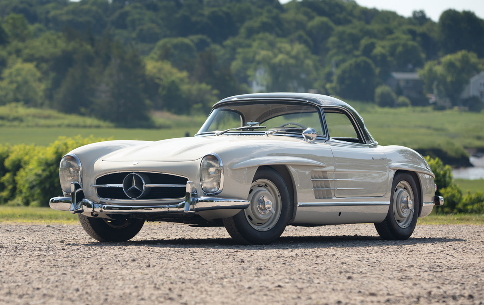 Exterior Front Three-Quarter, Left-Facing; 1963 Mercedes-Benz 300 SL Roadster