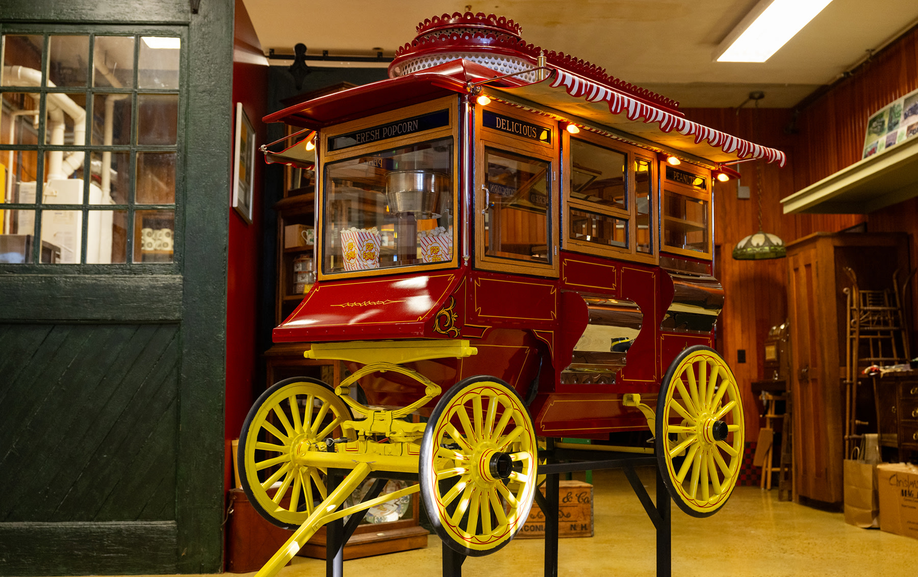 c. 1970s Cretors-Style Popcorn Wagon Half-Scale