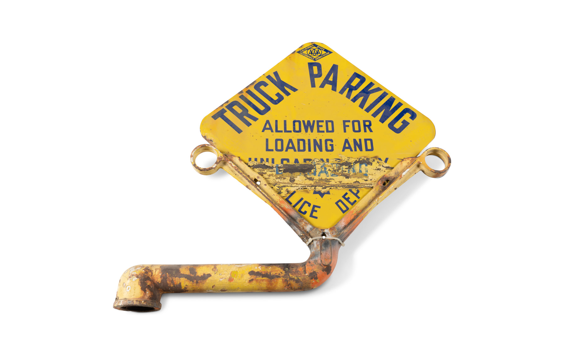 California State Auto Association Truck Parking Sign, c. 1920s
