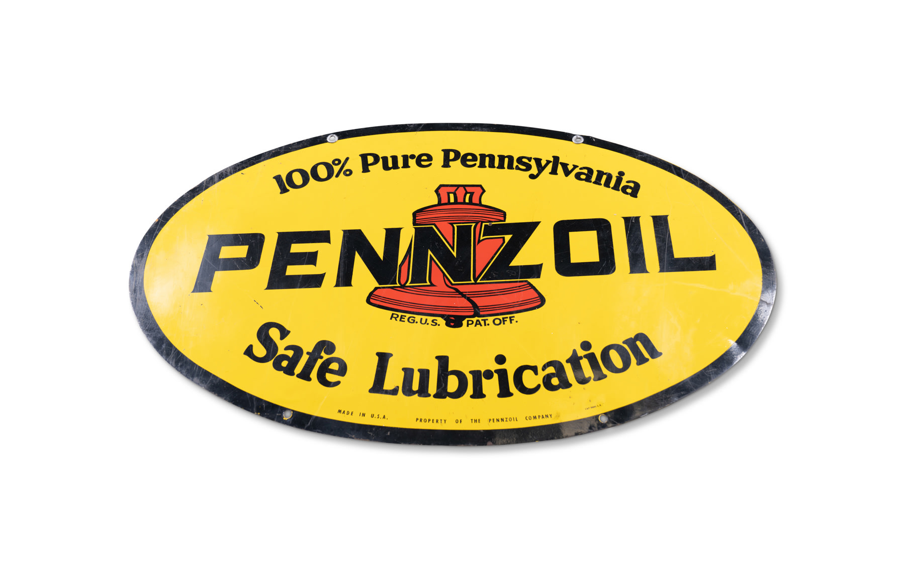 Pennzoil Safe Lubrication Sign