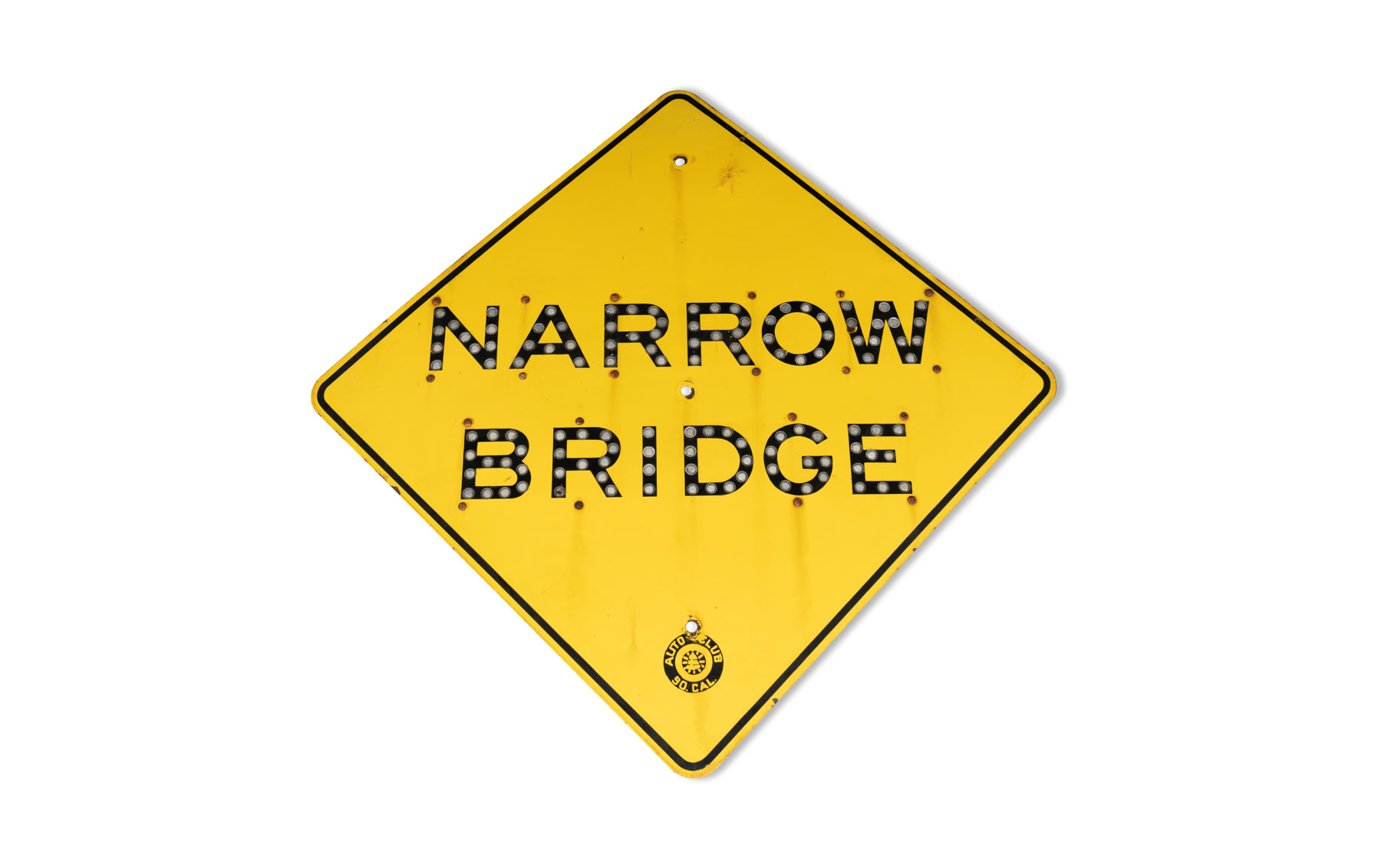 Auto Club of Southern California Narrow Bridge Sign