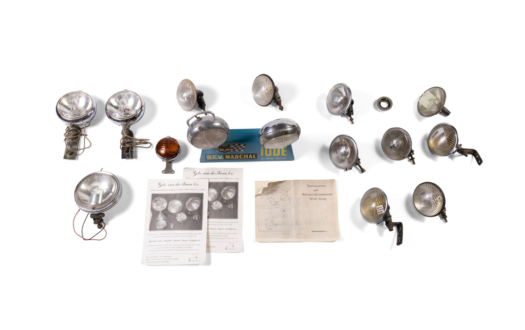 Assorted Accessory Lights, Predominantly by Marchal