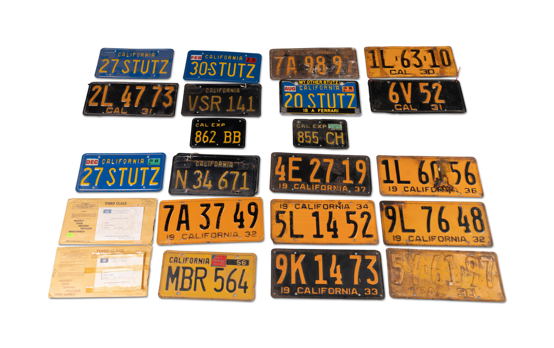 Assorted California License Plates 