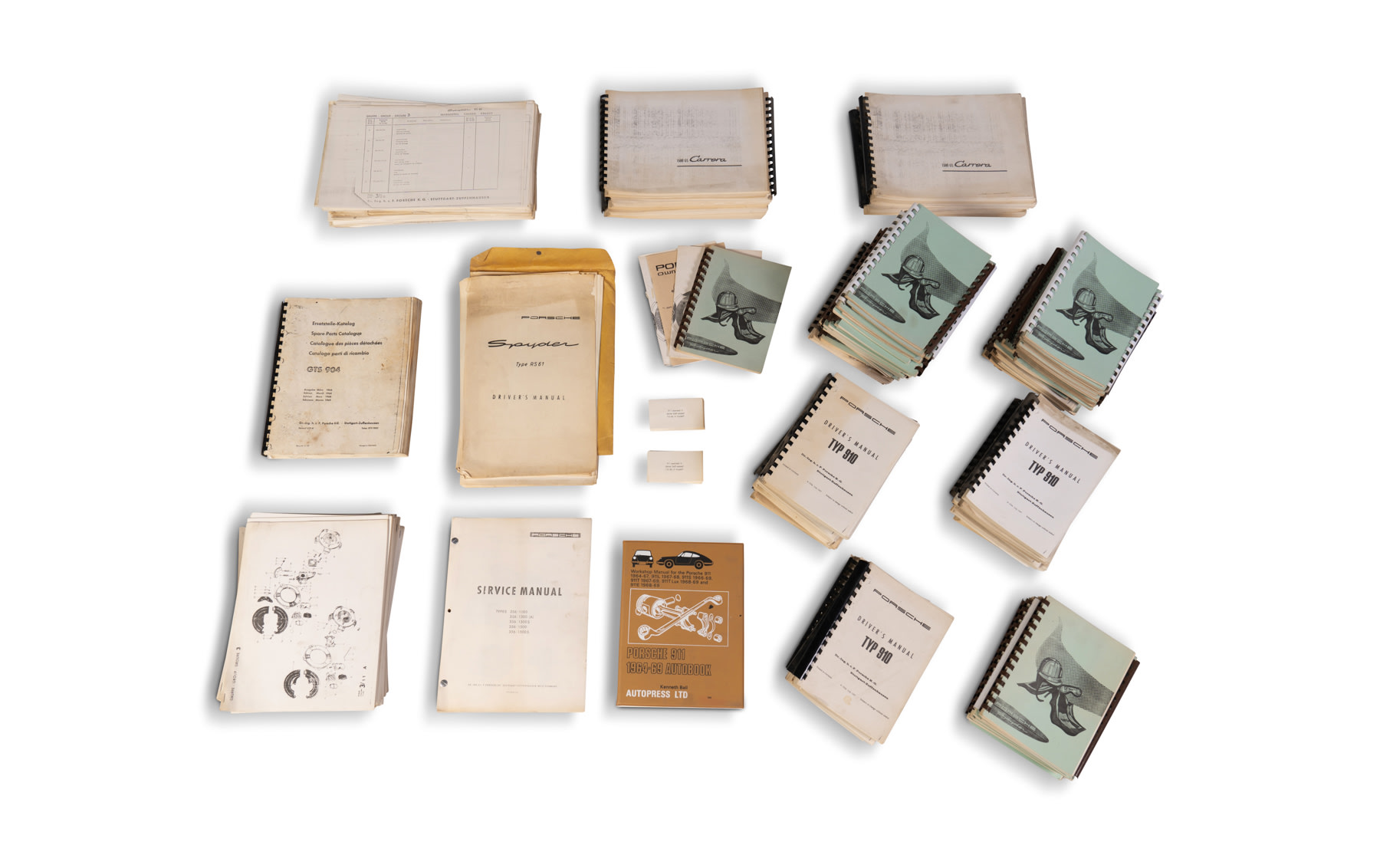 Assorted Reproduction Porsche Repair Manuals