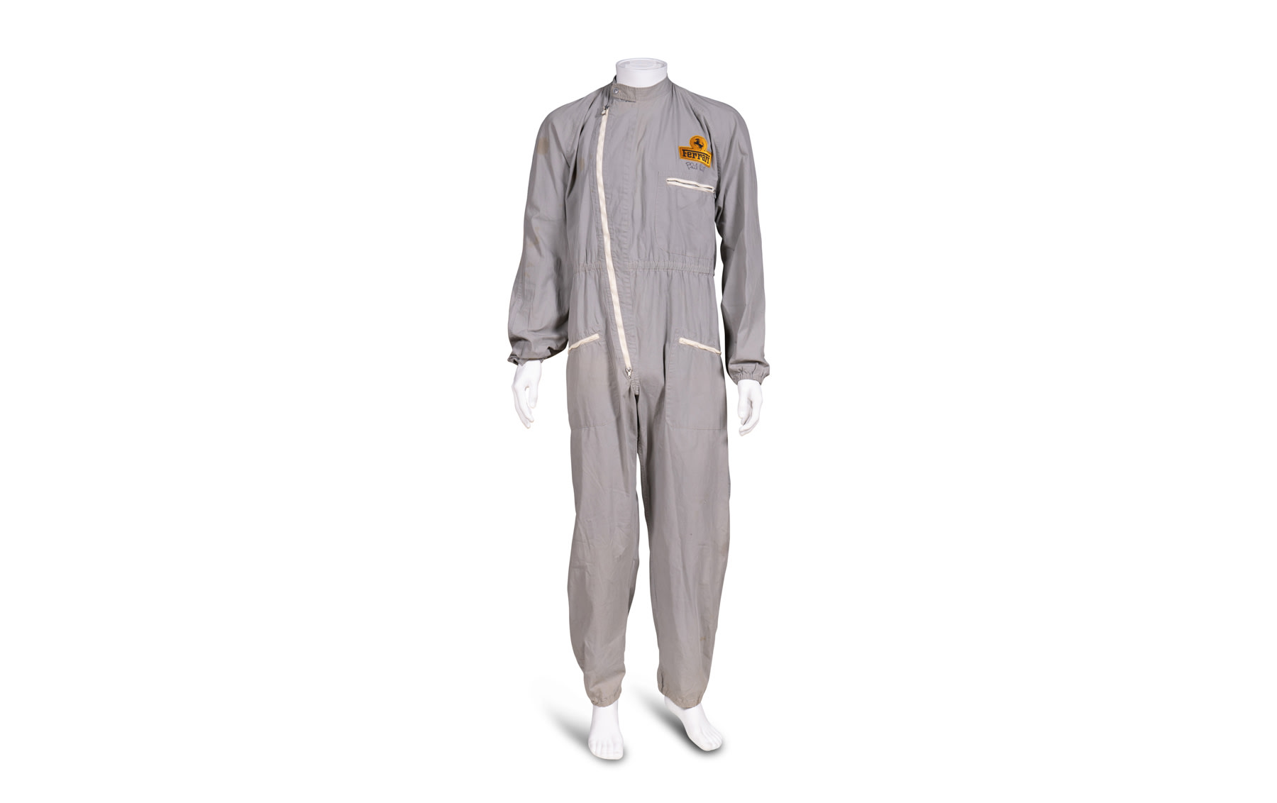 Sala Sport One-Piece Driving Suit, Autographed by Phil Hill