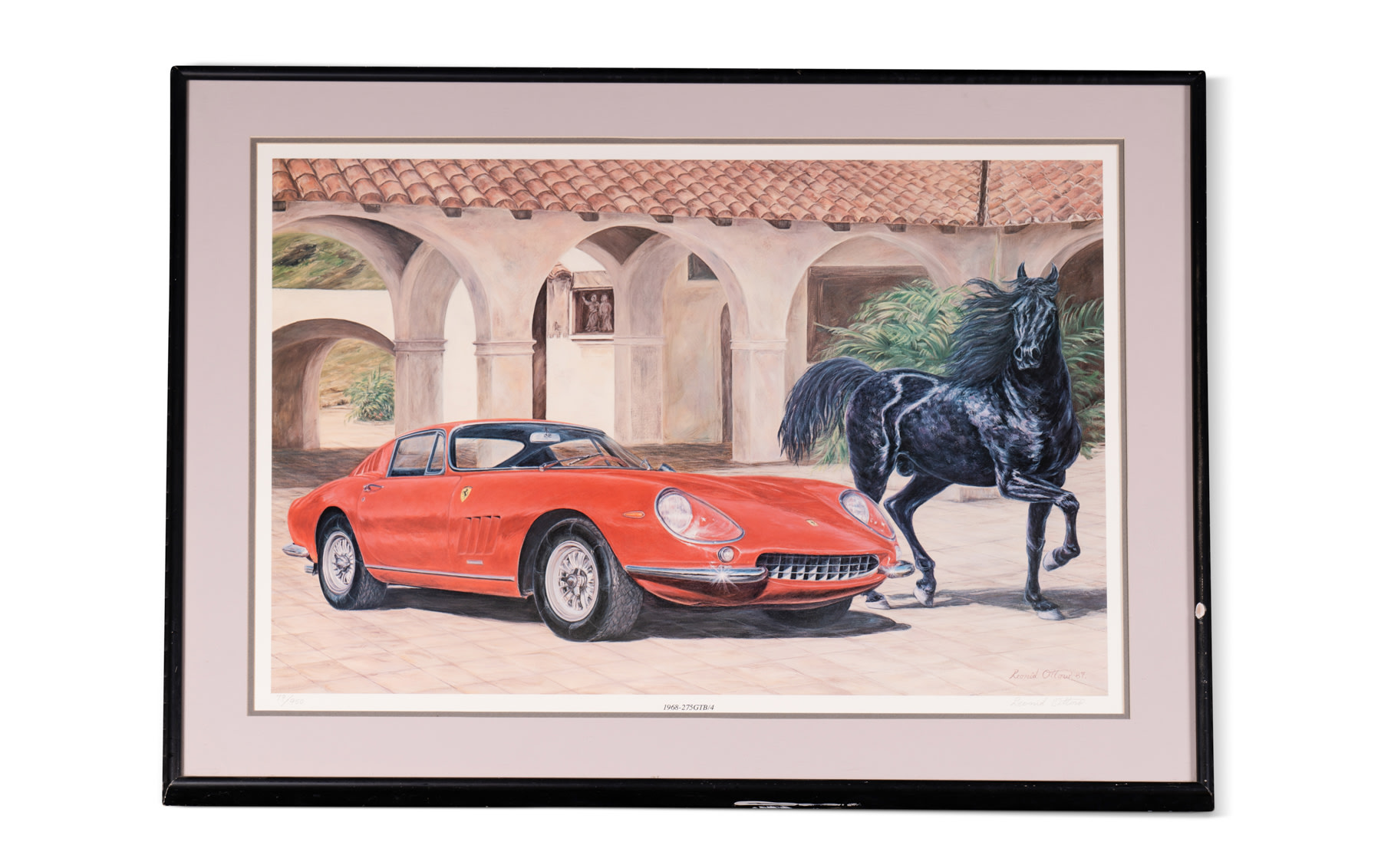 Ferrari 275 GTB/4 Print by Leonid Ottoro, Framed