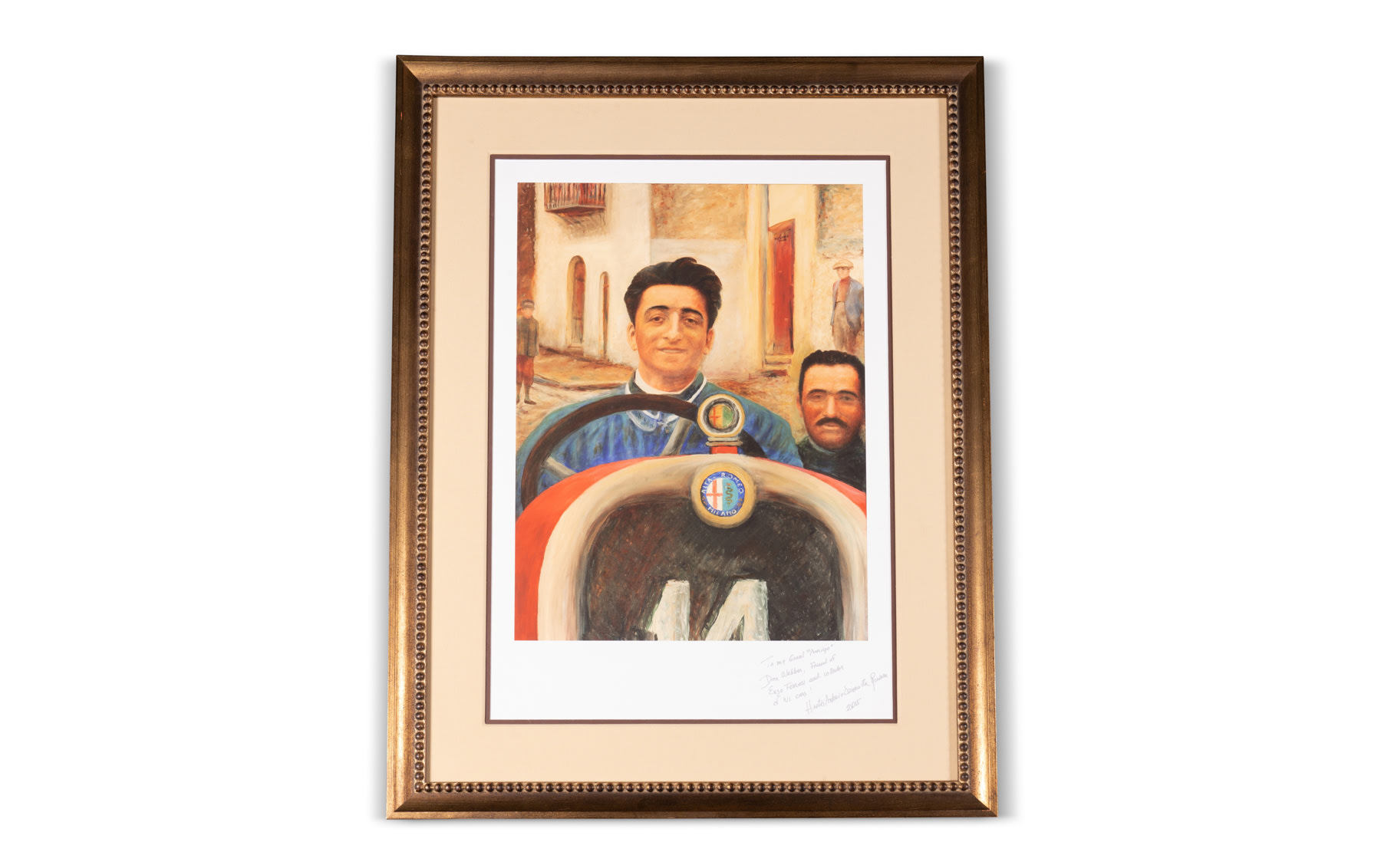 Enzo Ferrari Painting by H.A. Escamilla Rivera, Framed