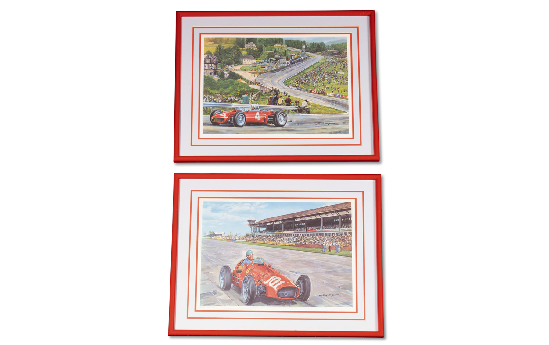 Alberto Ascari and Phil Hill Prints by Antonio de Giusti, Framed