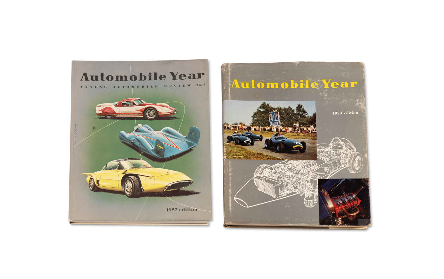 Two Automobile Year Books, 1957 and 1958