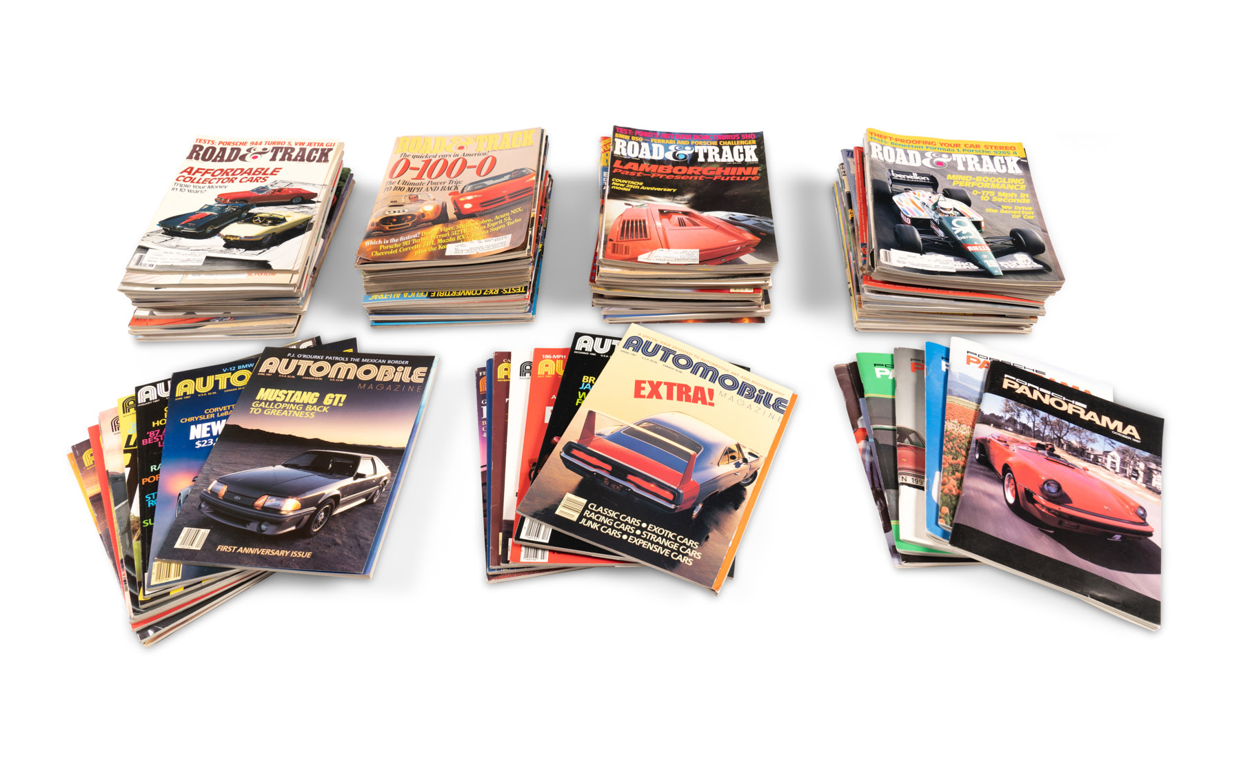 Assorted Magazines Including Road & Track and Panorama