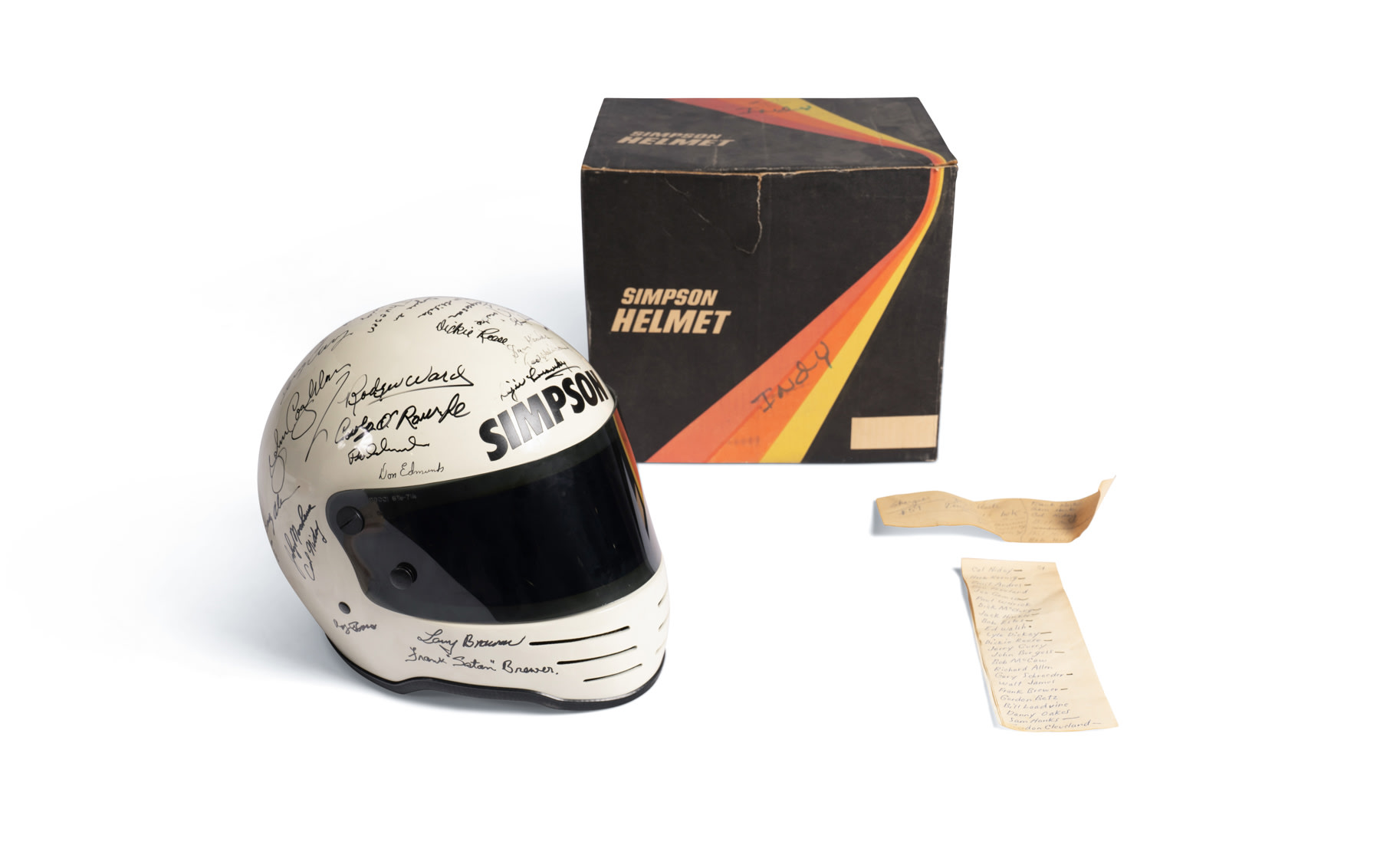 Simpson Racing Helmet Autographed by Various Drivers
