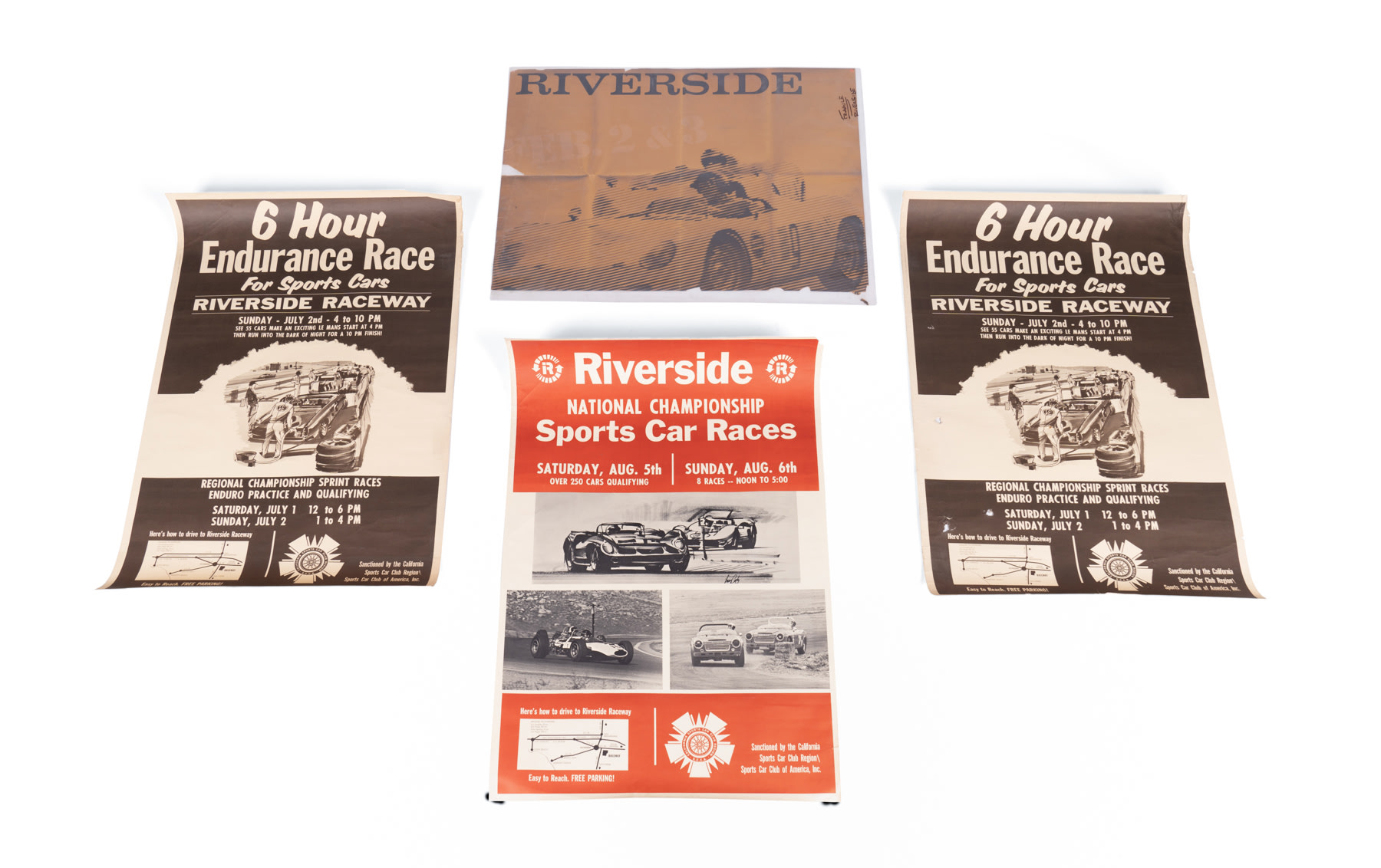 Four Vintage Riverside Speedway Posters