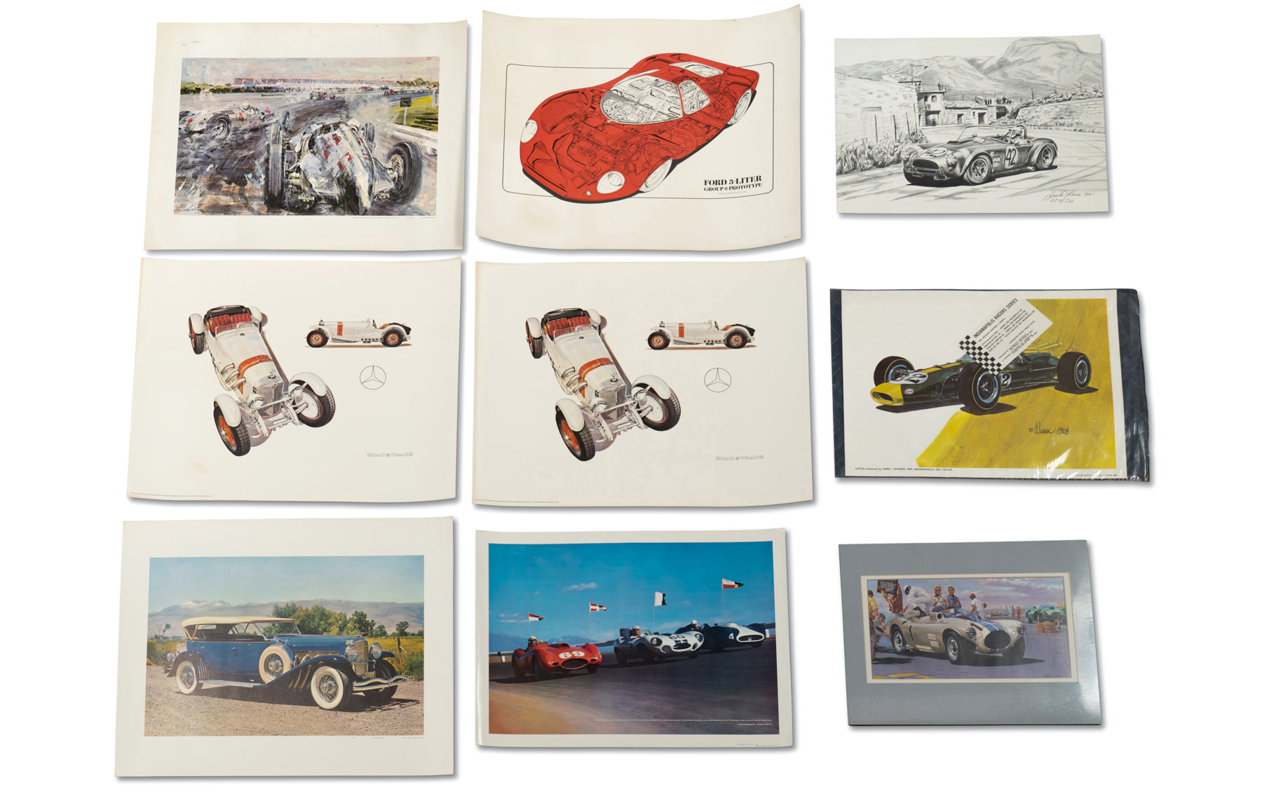 Assorted Automotive Prints